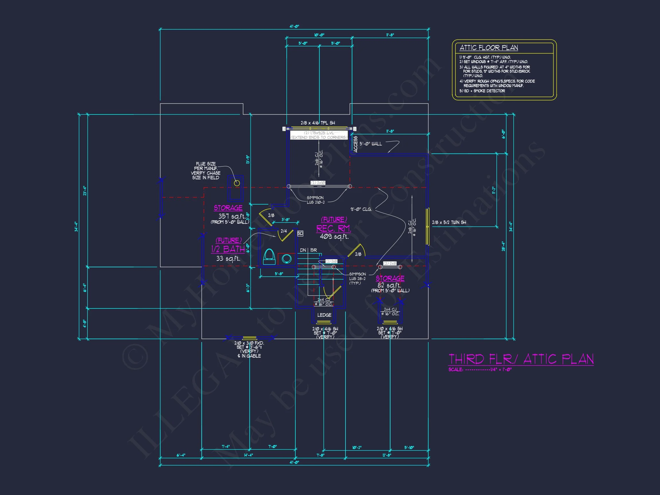 Craftsman house Floor Plan: Blueprint & CAD for Designers