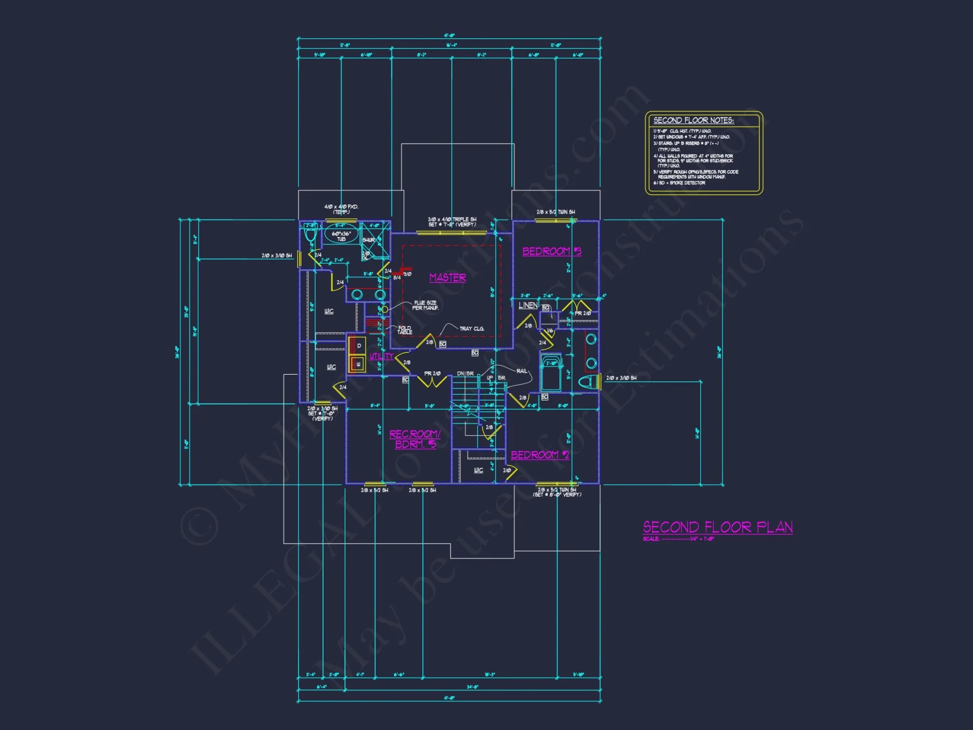 Craftsman house Floor Plan: Blueprint & CAD for Designers