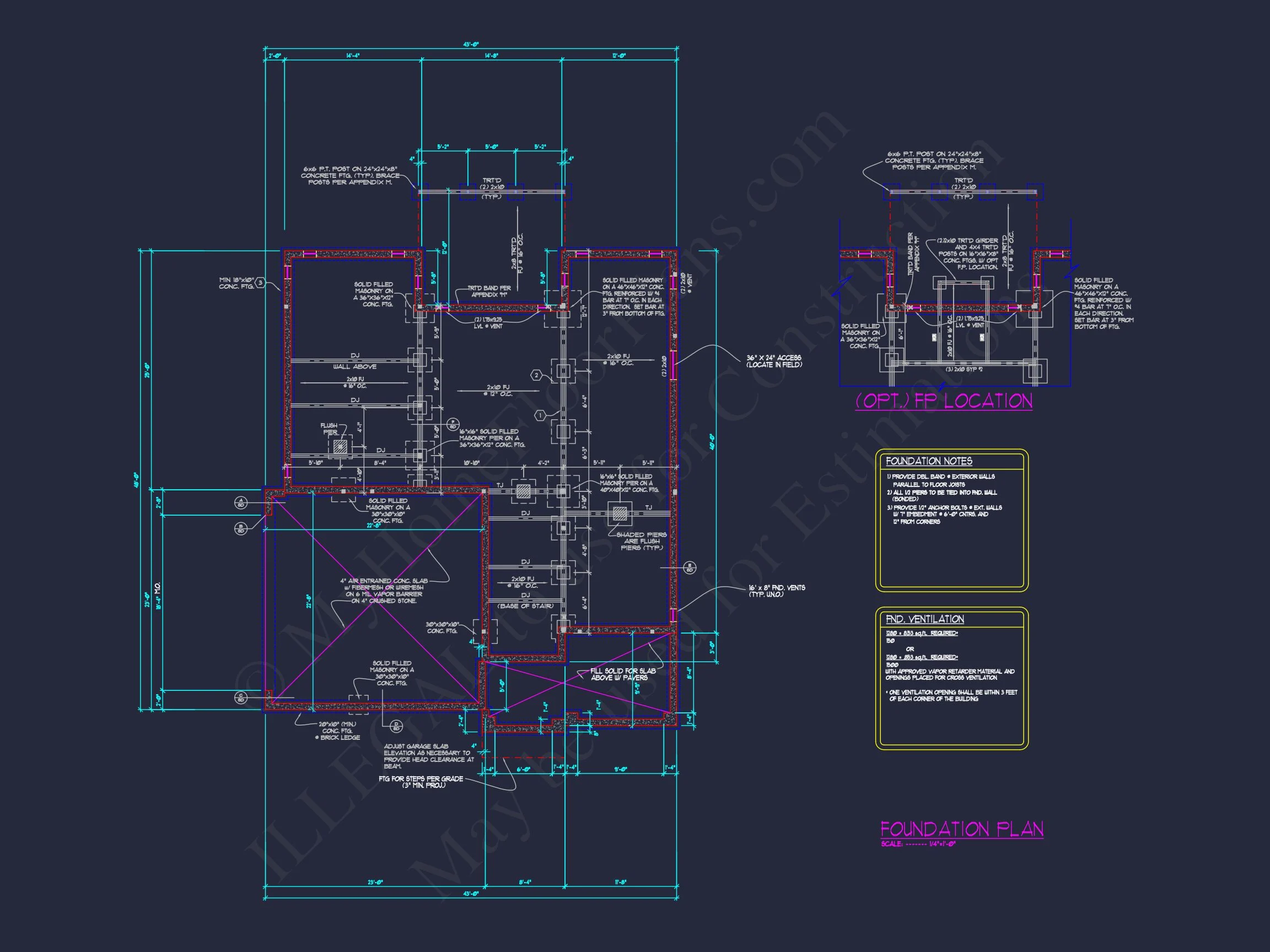 Craftsman house Floor Plan: Blueprint & CAD for Designers