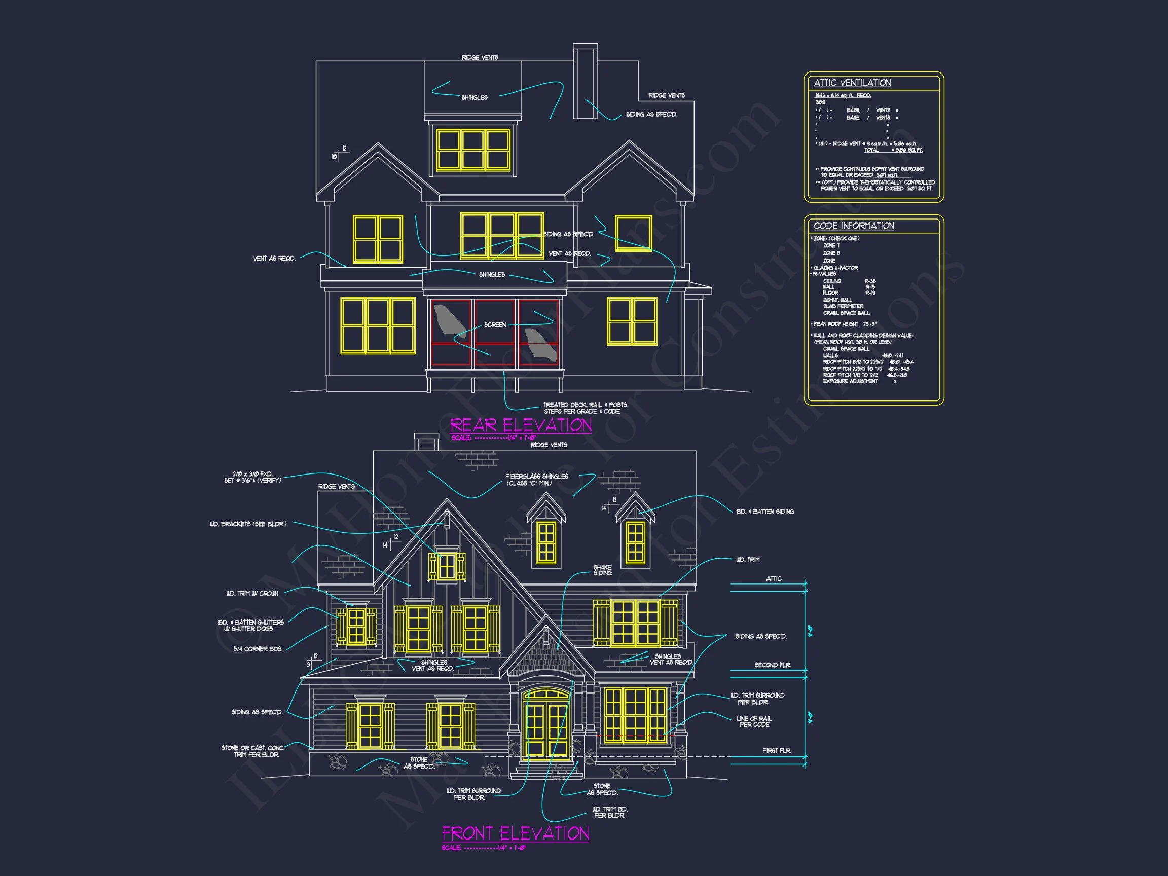 Craftsman house Floor Plan: Blueprint & CAD for Designers
