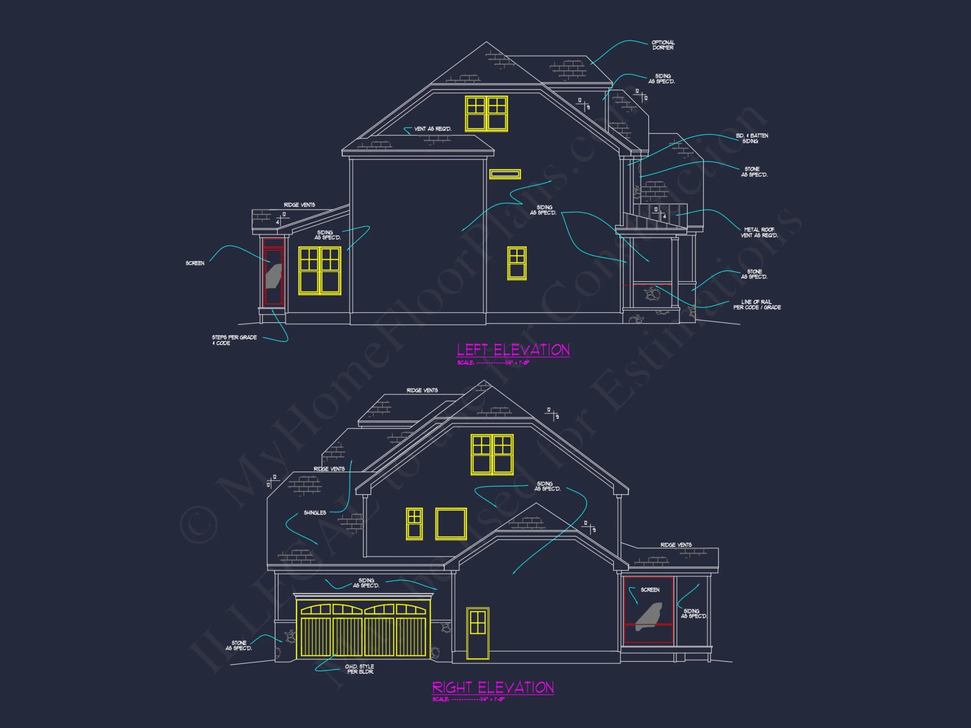 3-Story house Plan with Spacious Garage and Open Floor Plan