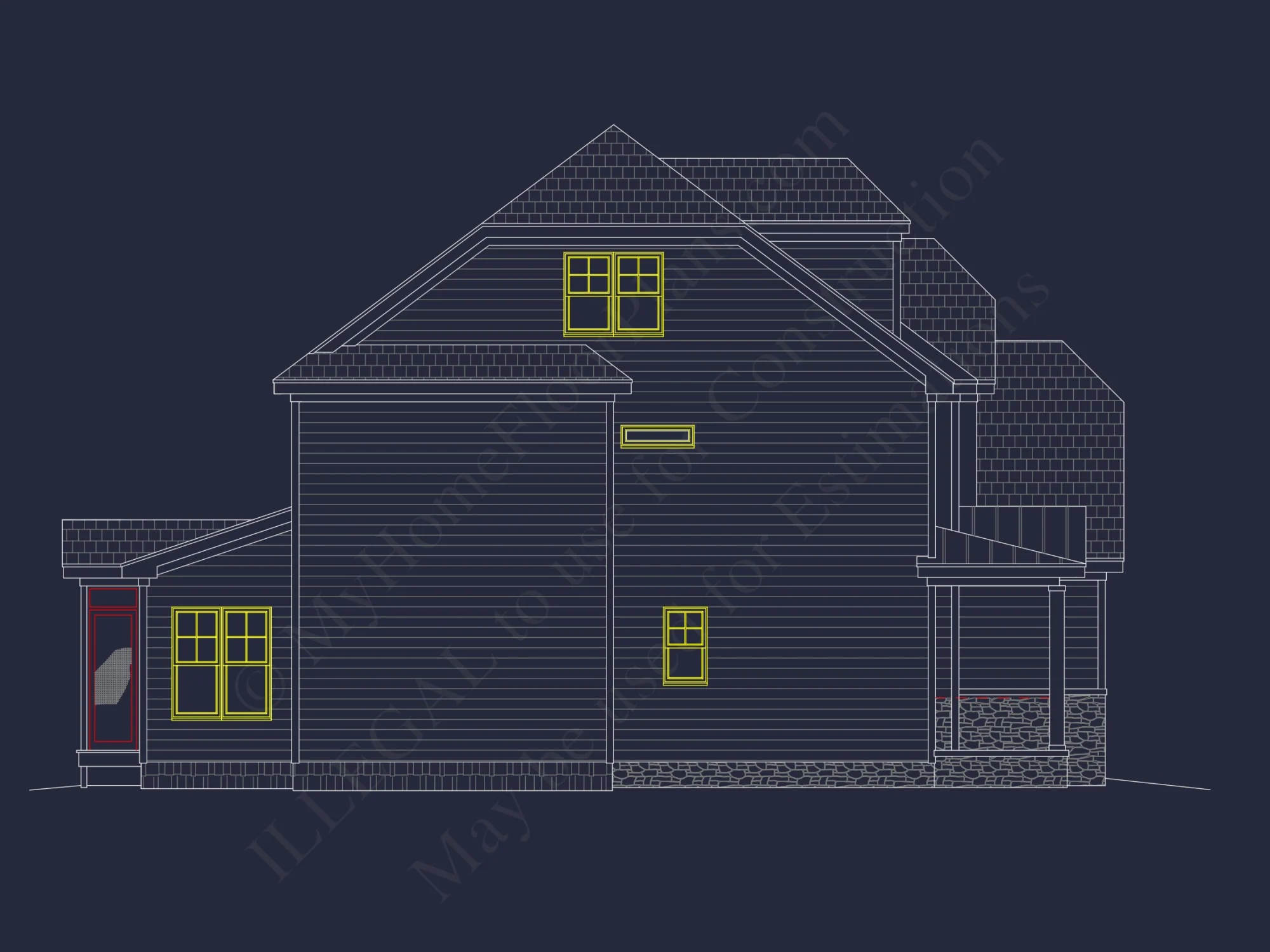 3-Story house Plan with Spacious Garage and Open Floor Plan