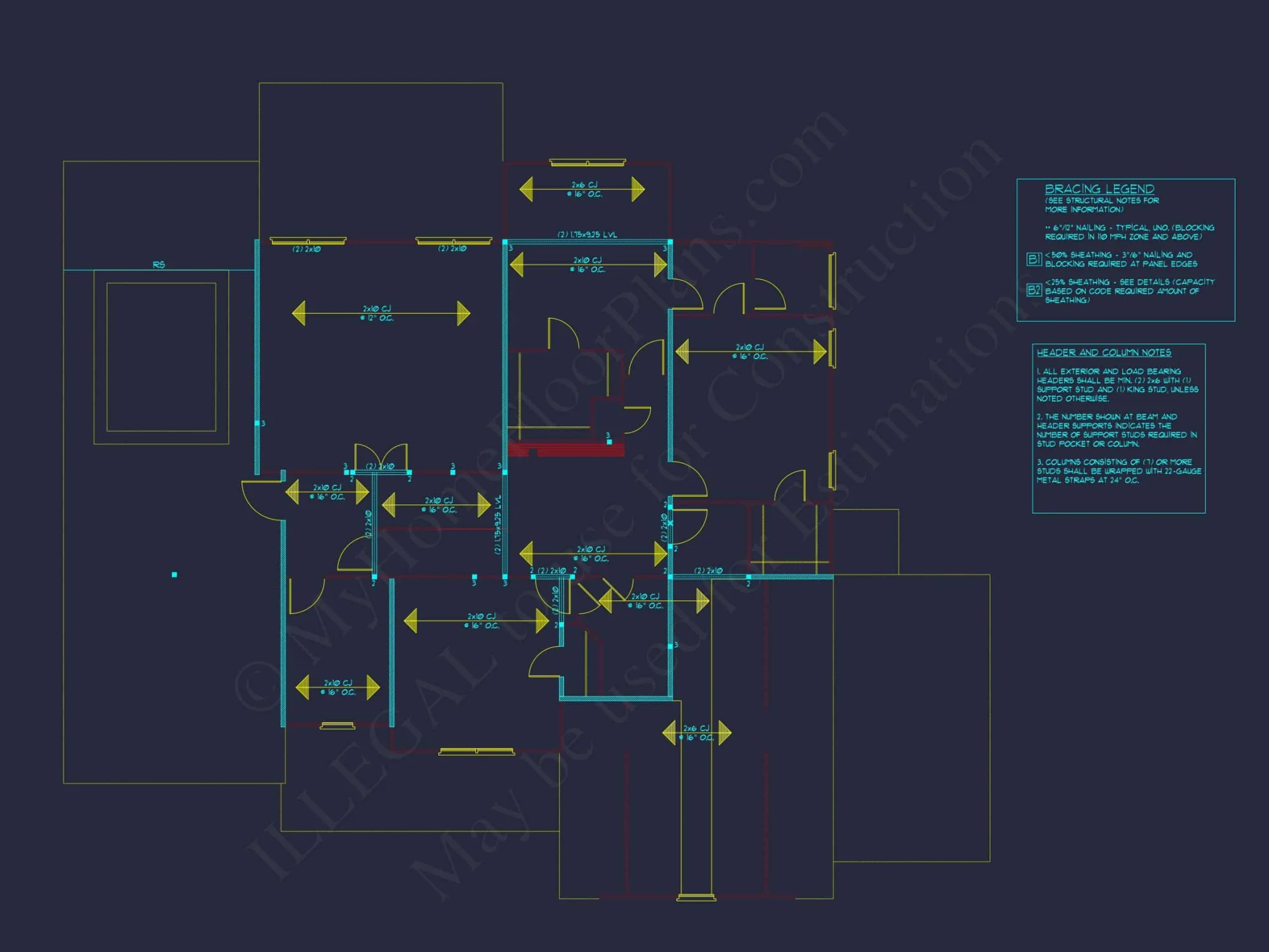 Spacious house Blueprint with 5 Bedrooms and CAD Designs