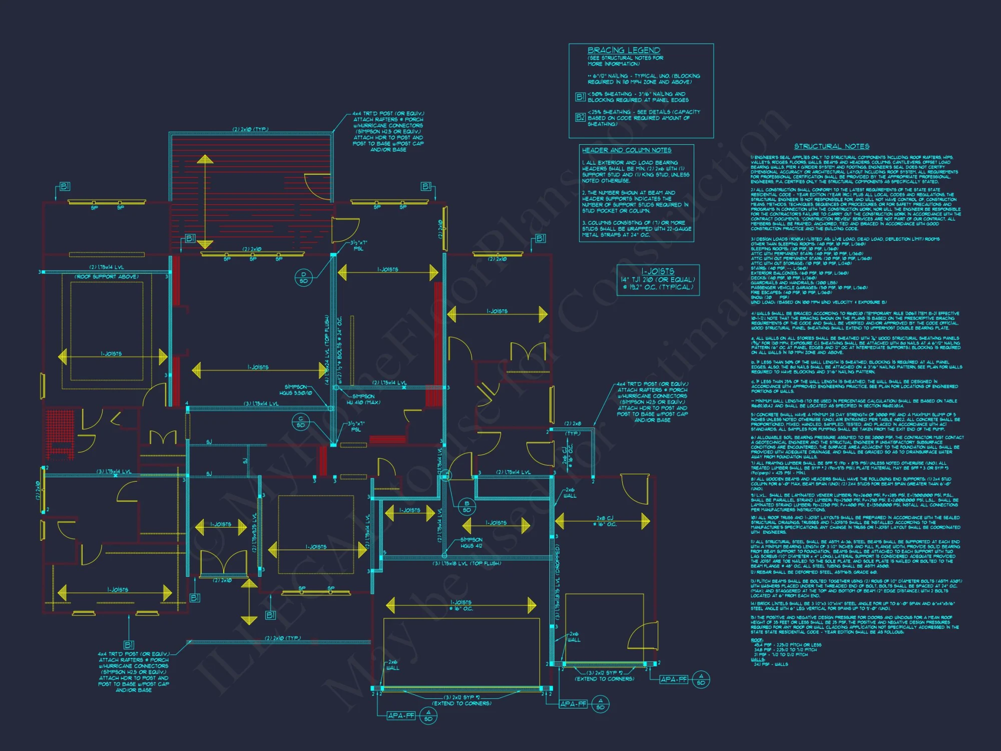 Spacious house Blueprint with 5 Bedrooms and CAD Designs