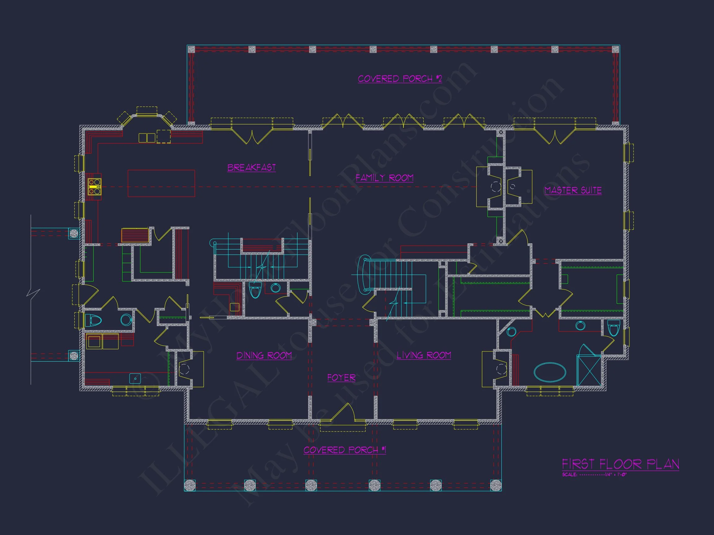 Luxury house Plan with 2-Story Designs and CAD Blueprints