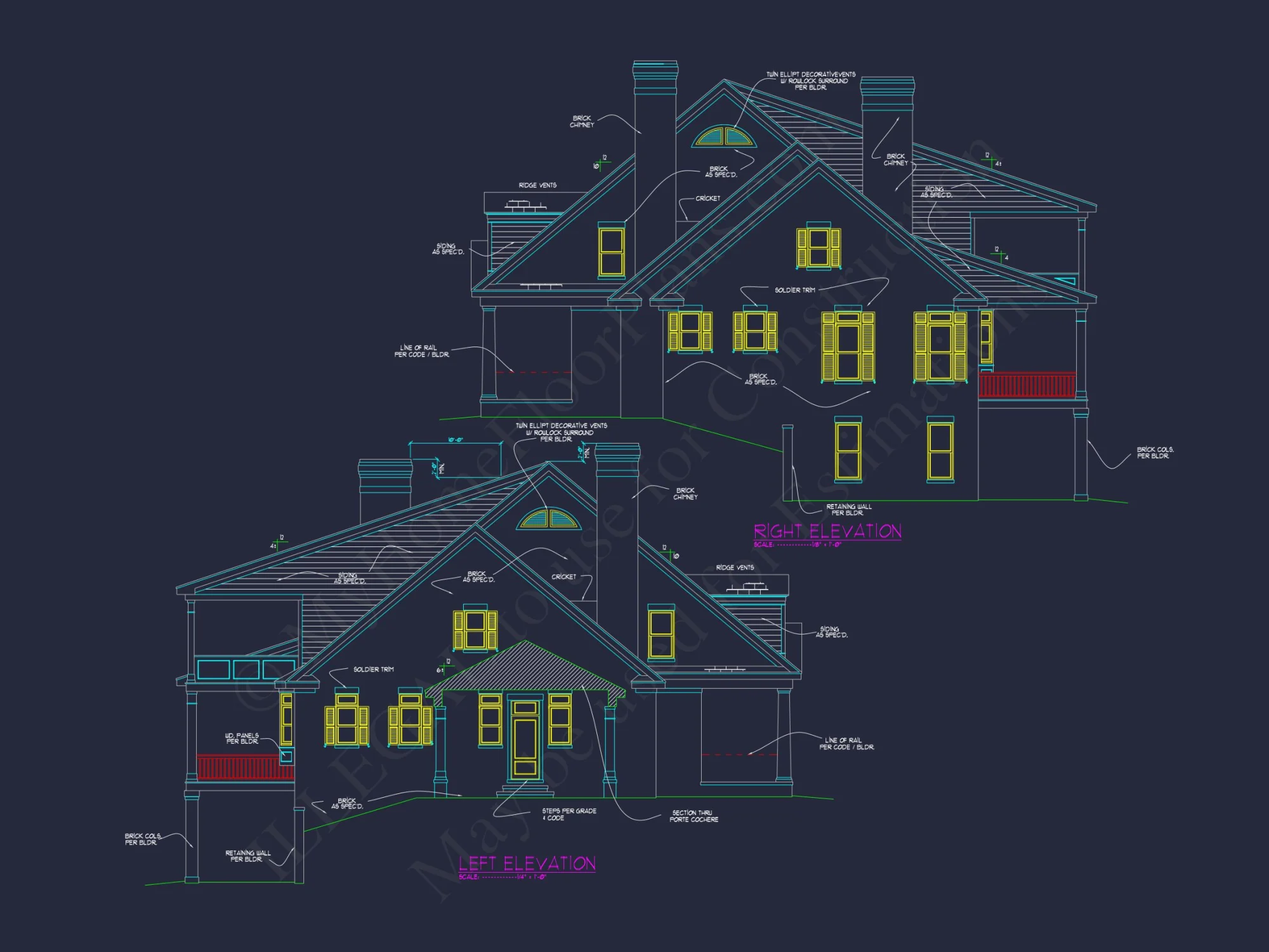 Luxury house Plan with 2-Story Designs and CAD Blueprints