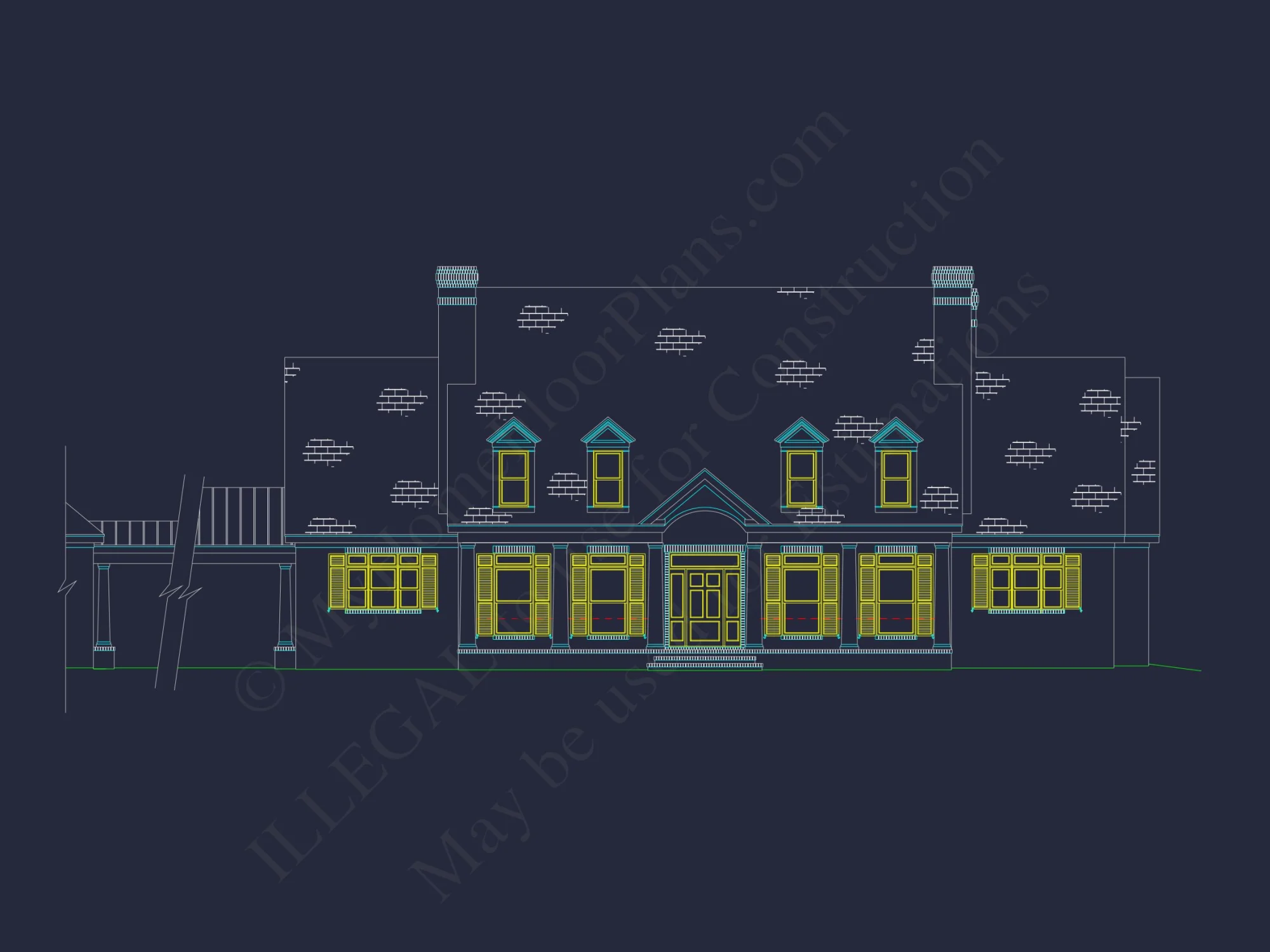 Luxury house Plan with 2-Story Designs and CAD Blueprints