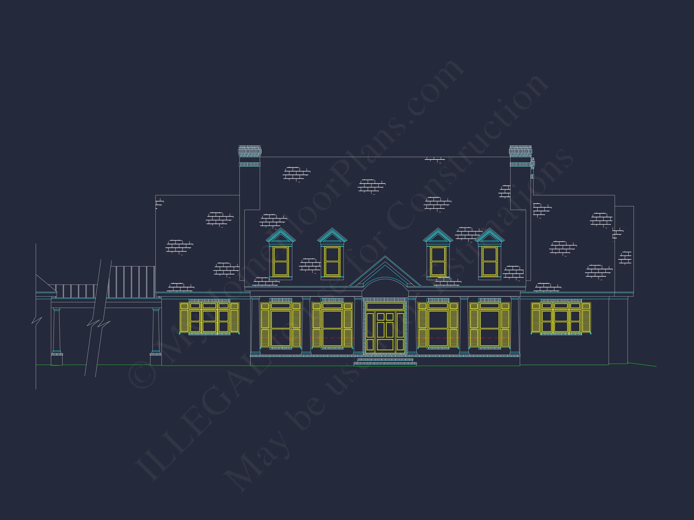 Luxury house Plan with 2-Story Designs and CAD Blueprints