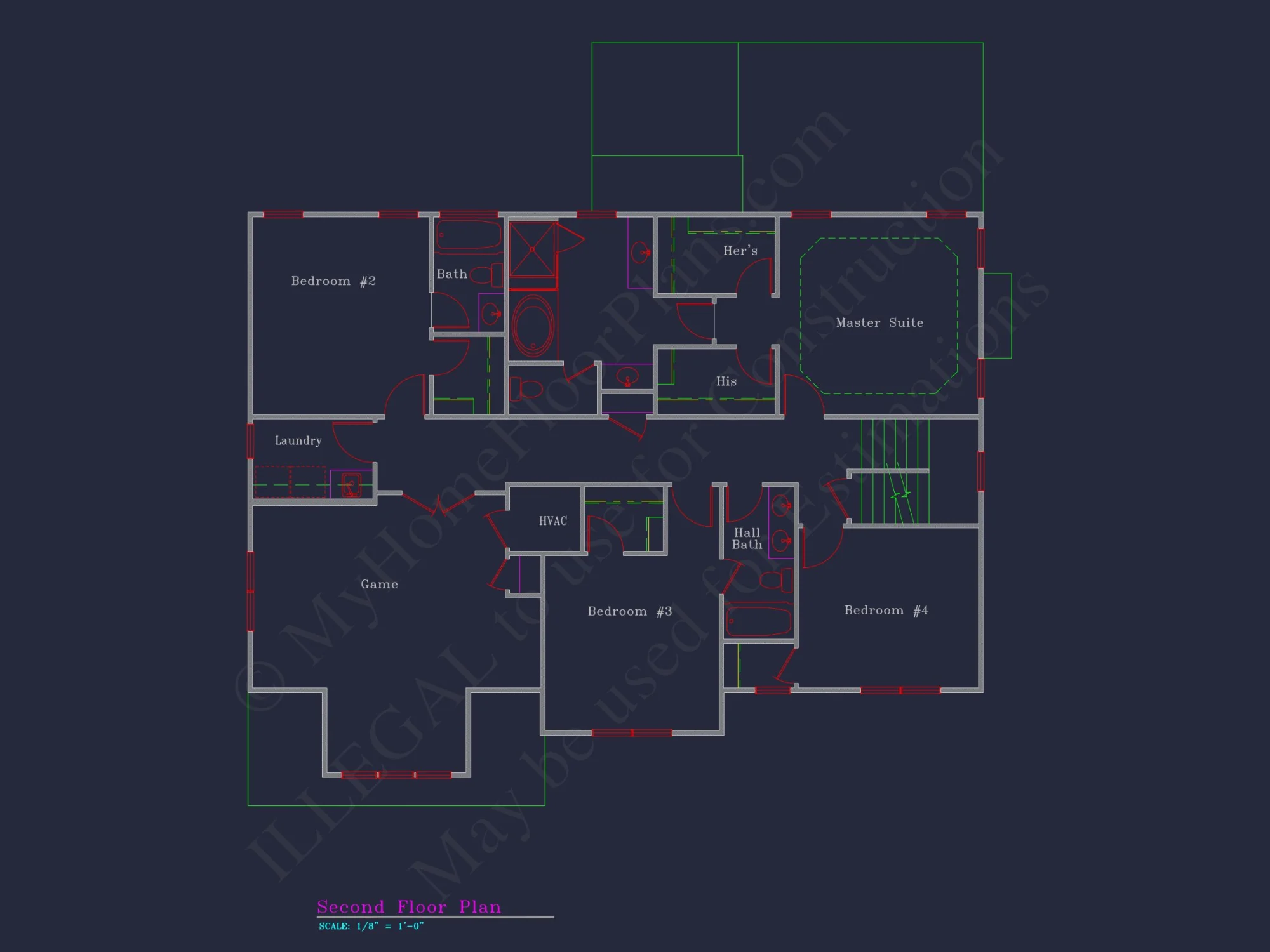 Elegant 4-Bedroom house Plan with CAD Architecture Designs