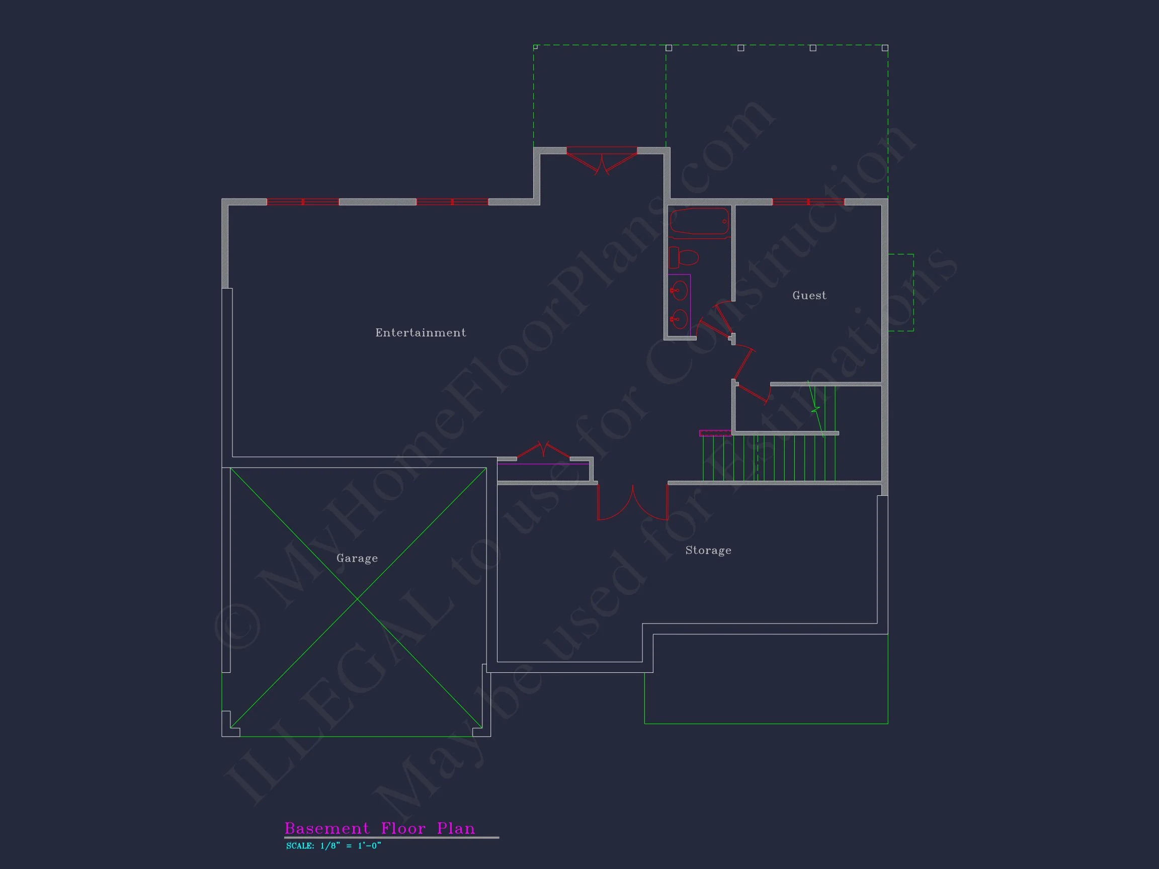 12-2852 HOUSE PLAN - Elegant 4-Bedroom House Plan with CAD Architecture Designs 7 Elegant 4-Bedroom house Plan with CAD Architecture Designs