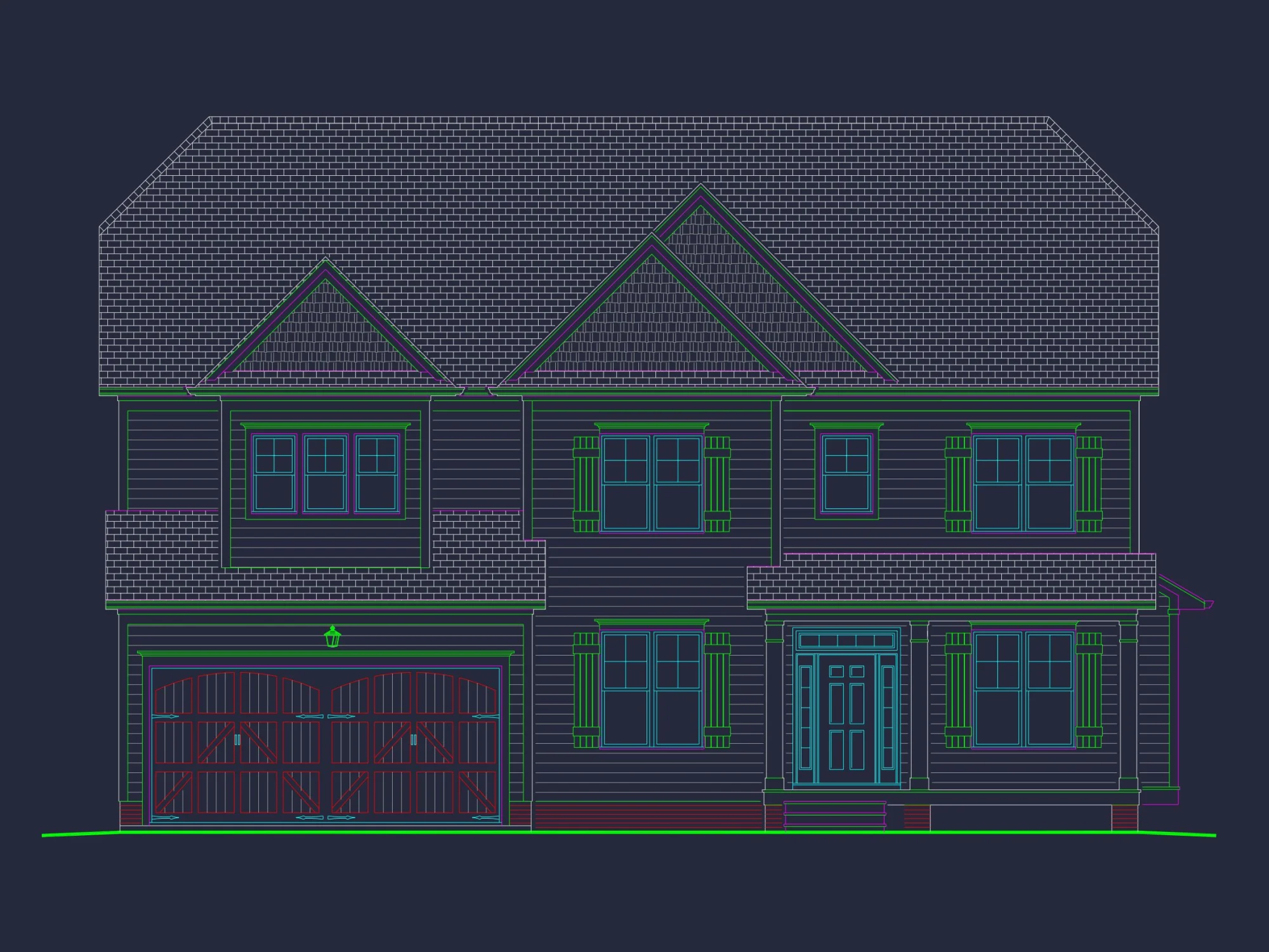 Elegant 4-Bedroom house Plan with CAD Architecture Designs