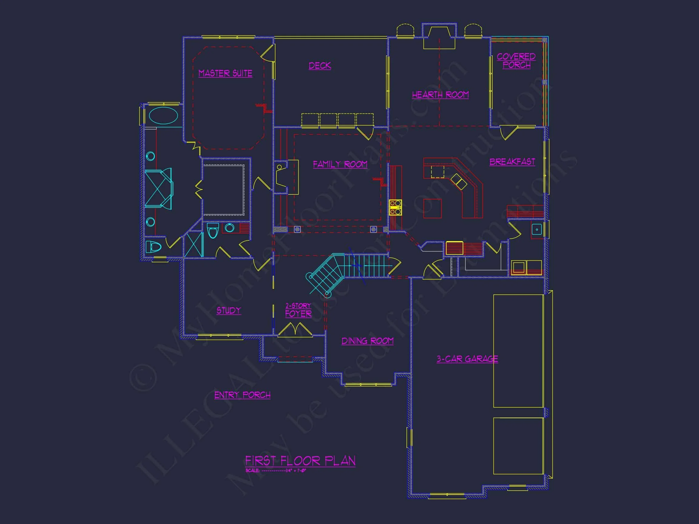 12-2814 HOUSE PLAN - Customizable House Plan with CAD Blueprint, Architecture Designs 7 Customizable house Plan with CAD Blueprint, Architecture Designs