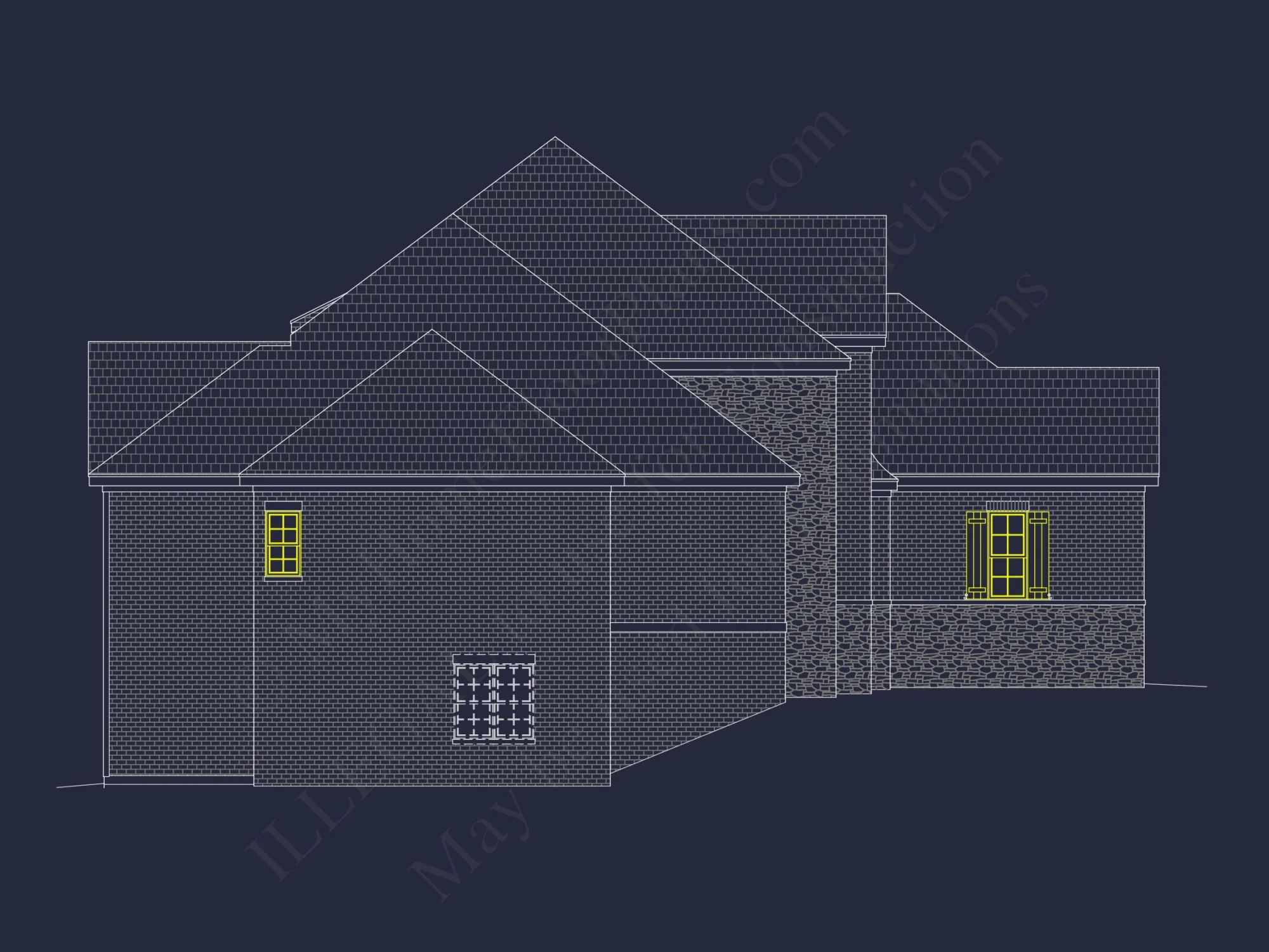 Customizable house Plan with CAD Blueprint, Architecture Designs