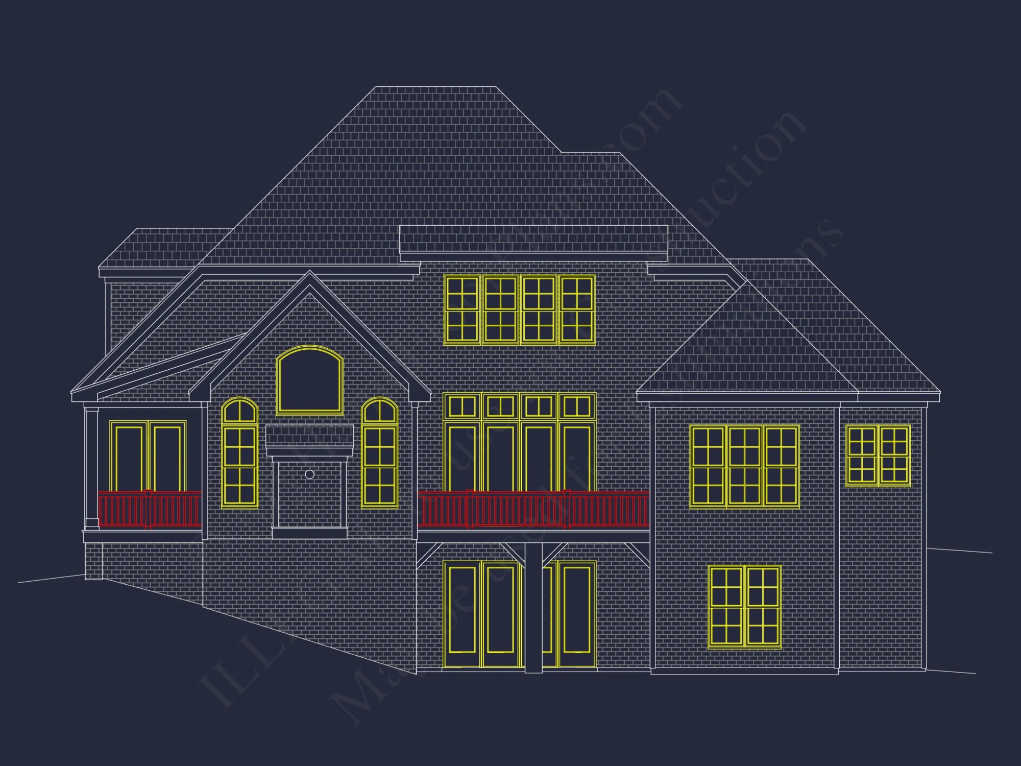 Customizable house Plan with CAD Blueprint, Architecture Designs