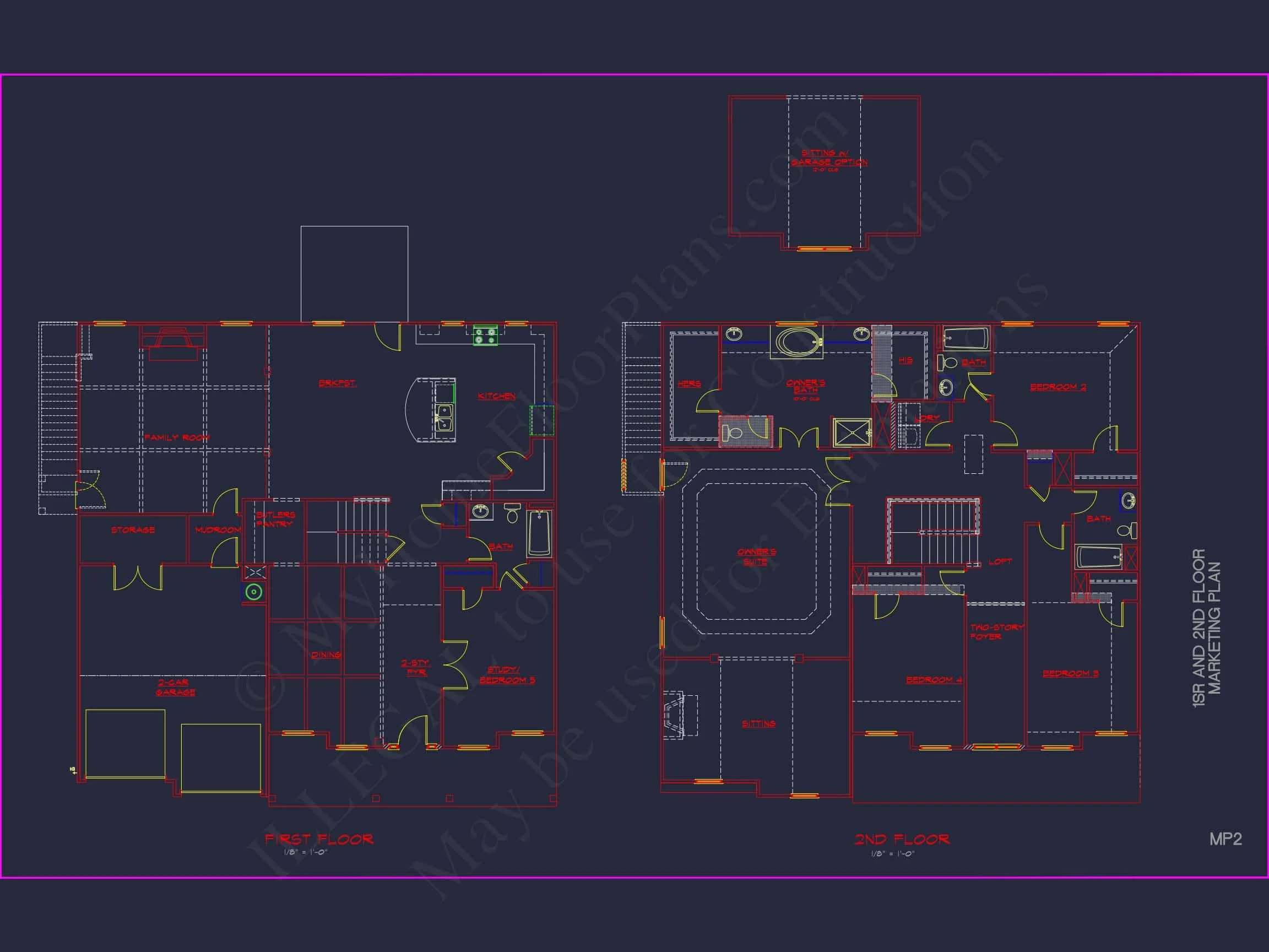 Modern Suburban house Plan: Spacious Floor Plan & CAD Designs