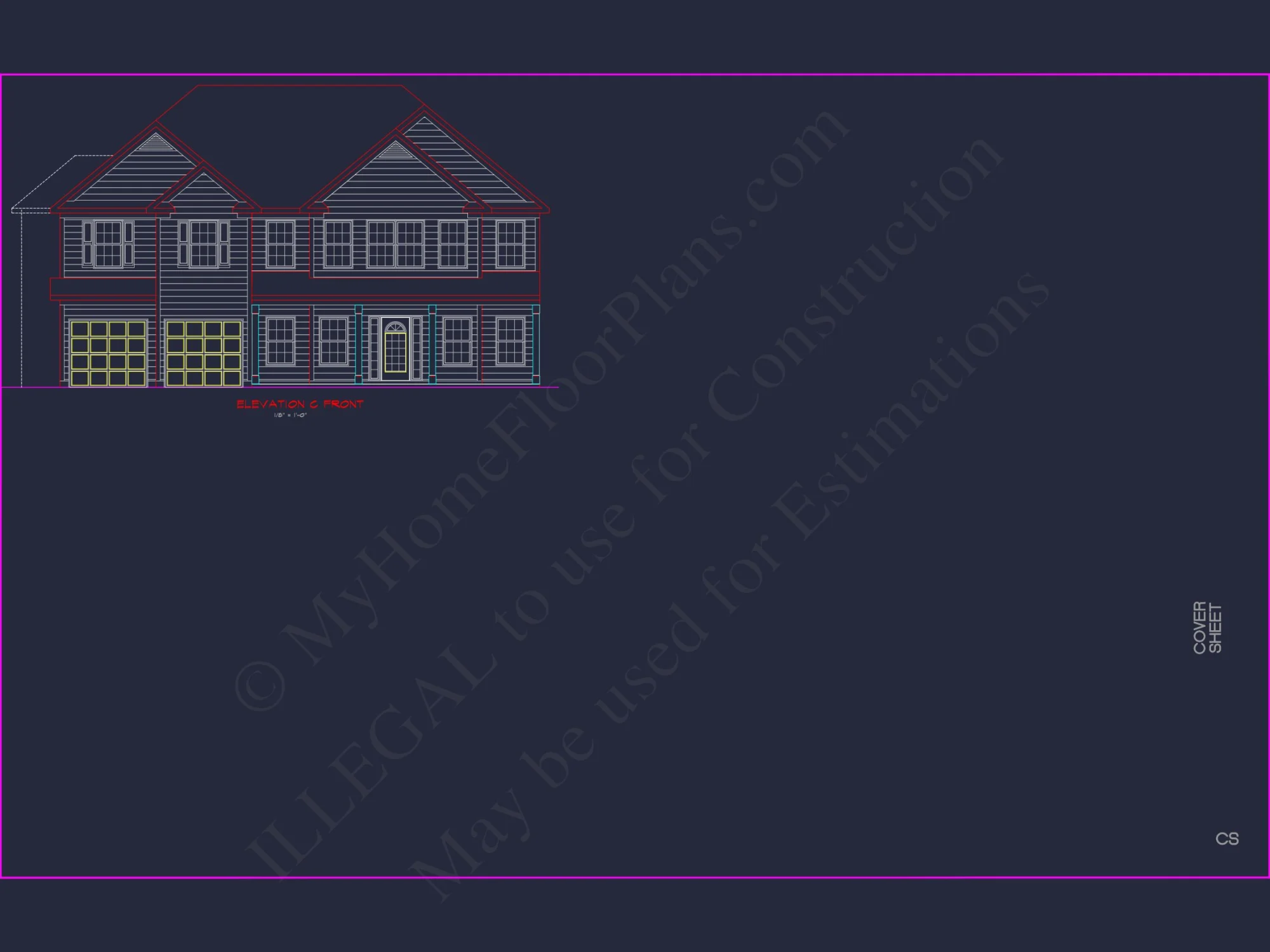 Modern Suburban house Plan: Spacious Floor Plan & CAD Designs