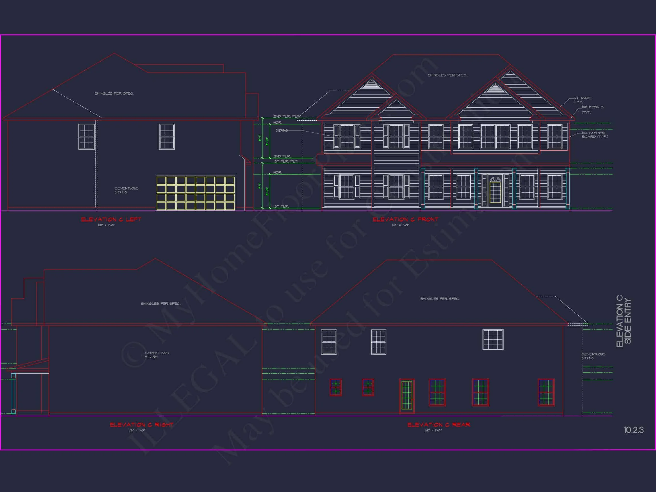 Modern Suburban house Plan: Spacious Floor Plan & CAD Designs