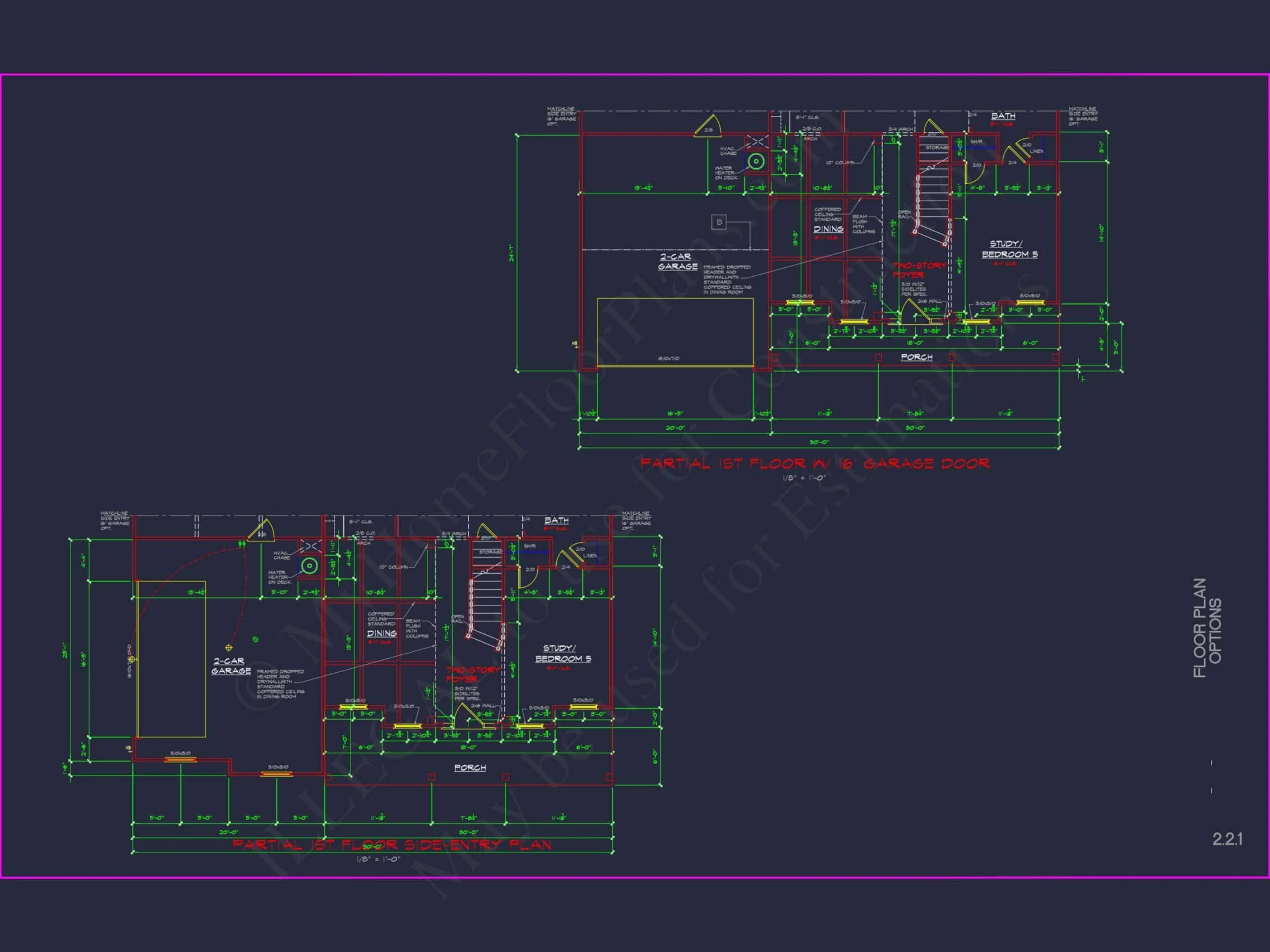 Spacious house Plan with 2 Floors, 5 Bedrooms, and 3-Car Garage