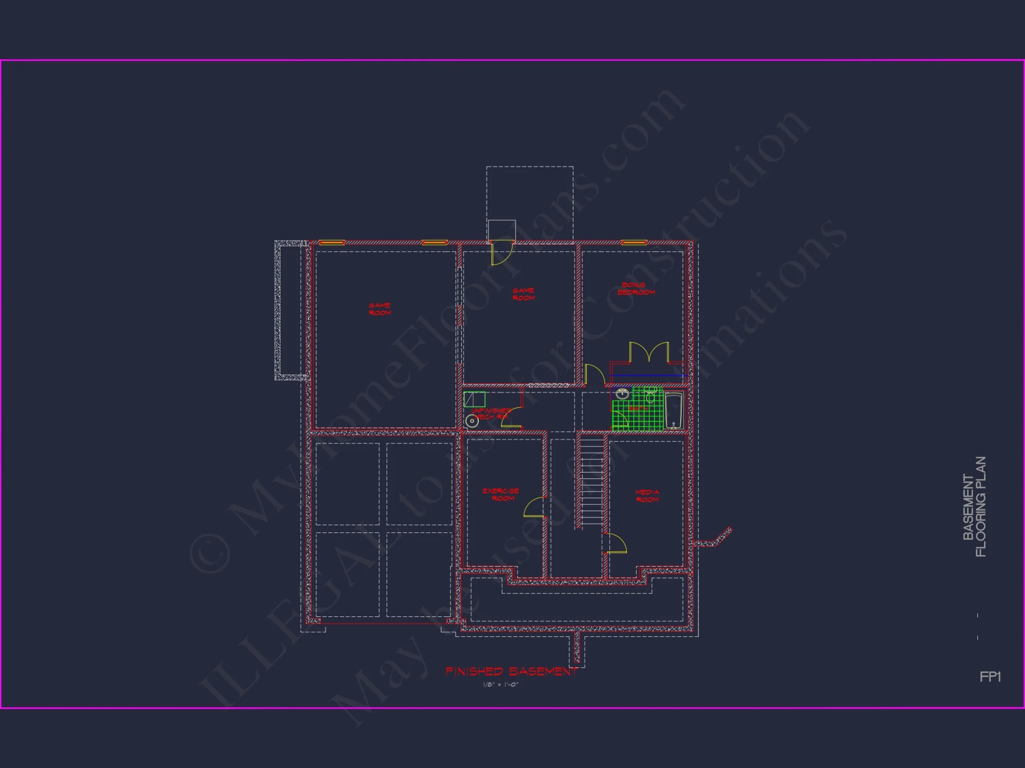 Spacious house Plan with 2 Floors, 5 Bedrooms, and 3-Car Garage