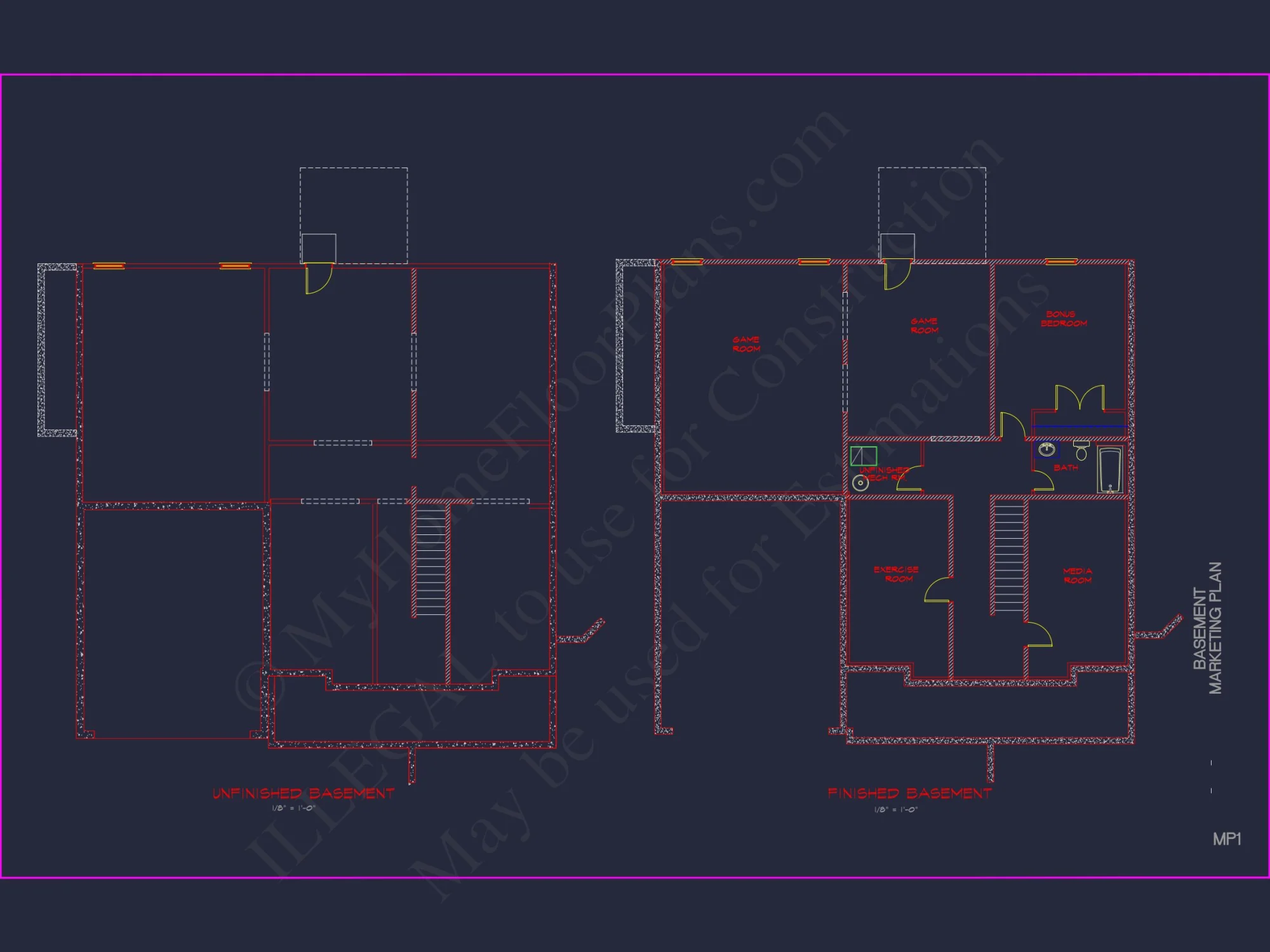 Spacious house Plan with 2 Floors, 5 Bedrooms, and 3-Car Garage