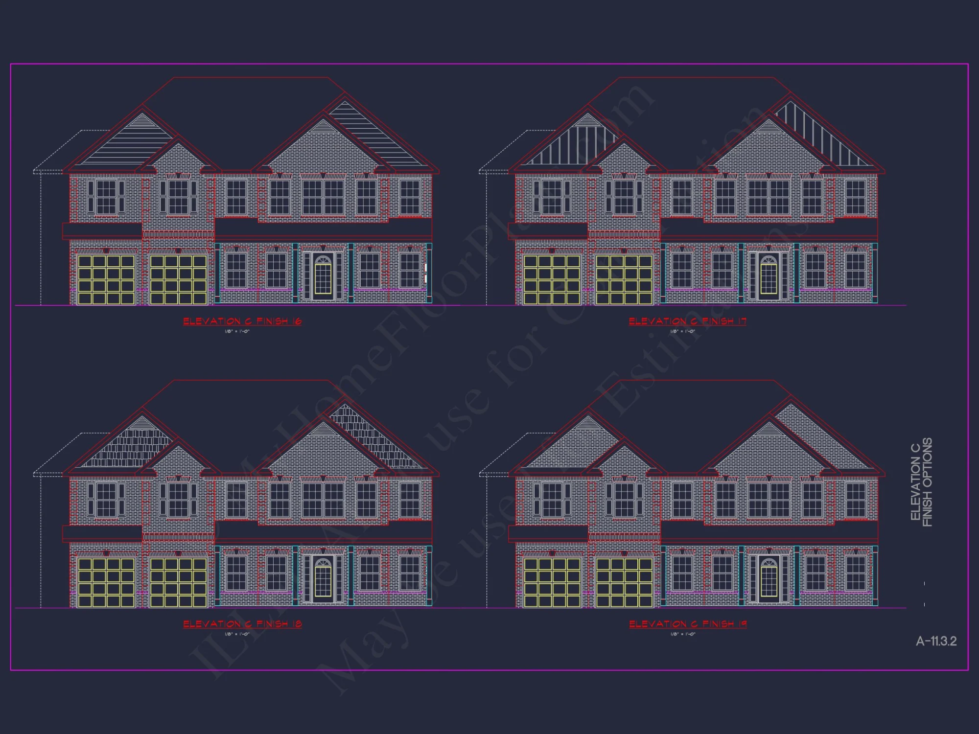 Spacious house Plan with 2 Floors, 5 Bedrooms, and 3-Car Garage