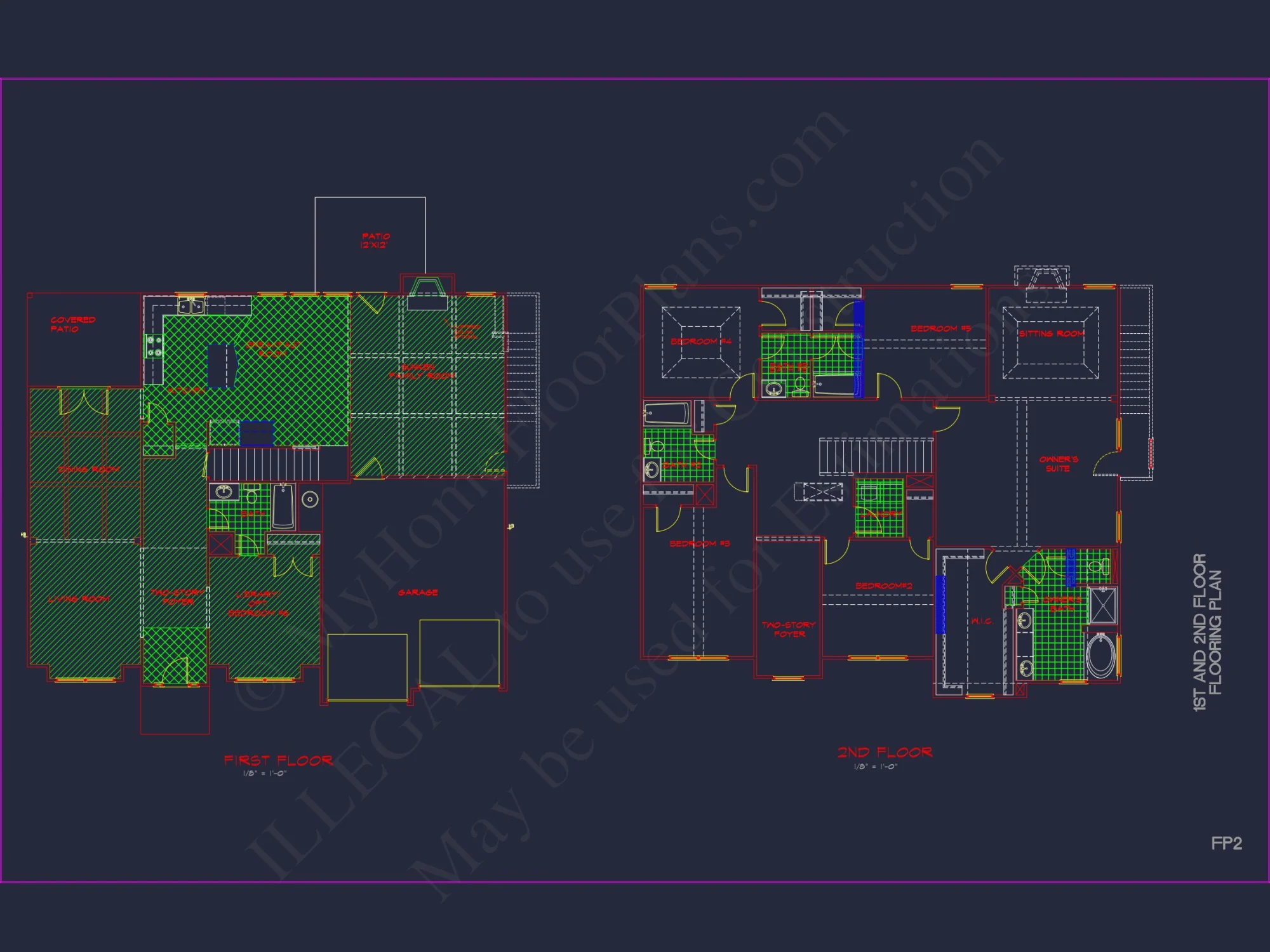 Classic Suburban house Plan: Floor Blueprint with CAD Designs