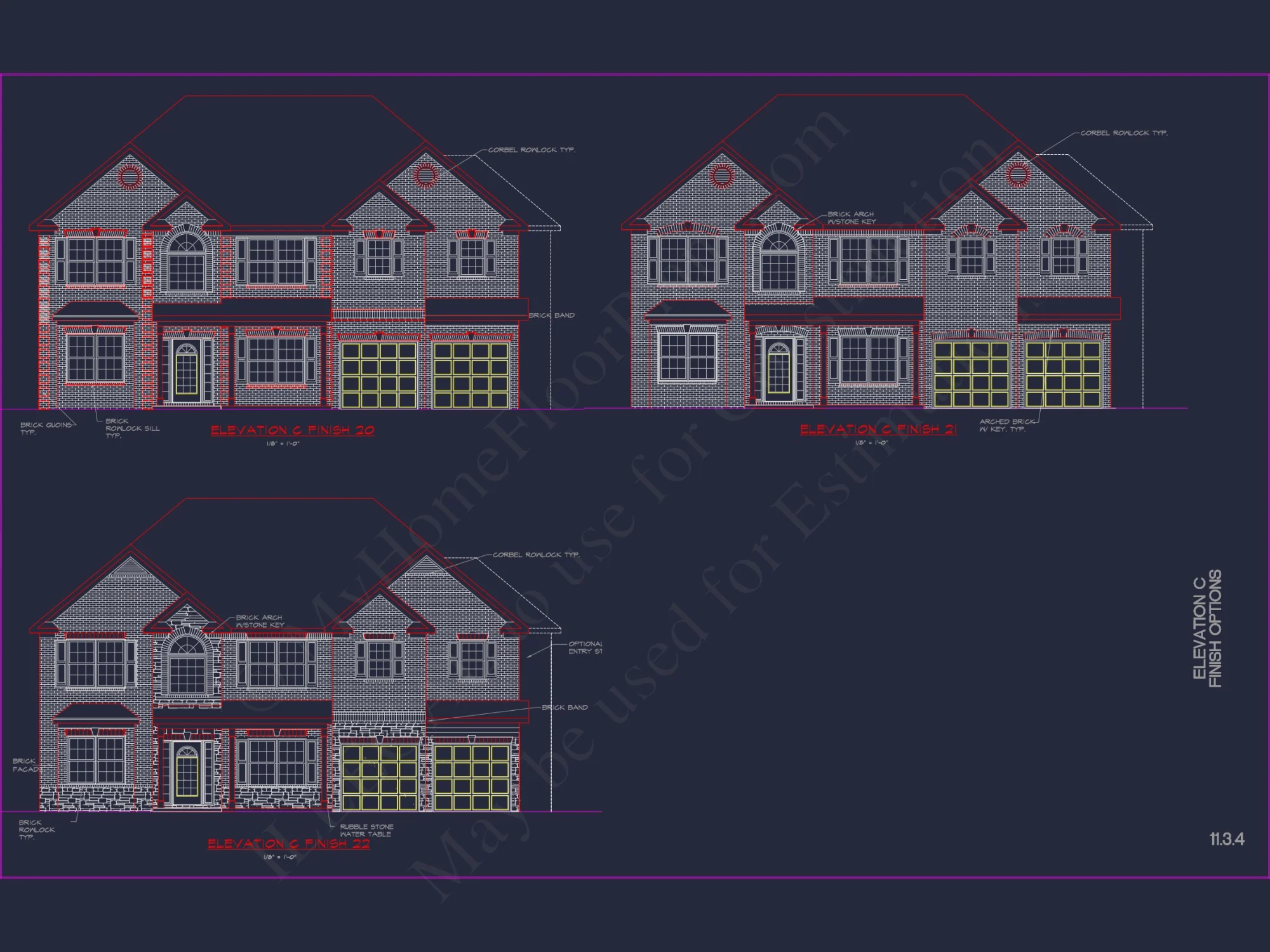 Classic Suburban house Plan: Floor Blueprint with CAD Designs
