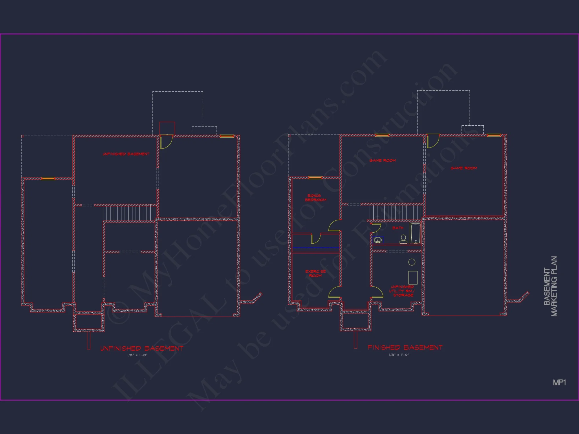 Classic Suburban house Plan: Floor Blueprint with CAD Designs