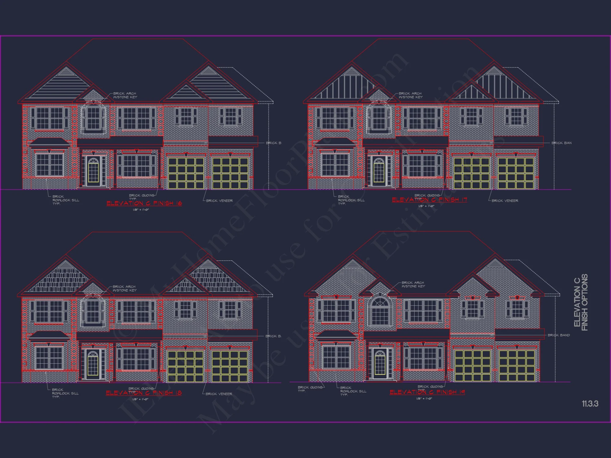 Classic Suburban house Plan: Floor Blueprint with CAD Designs