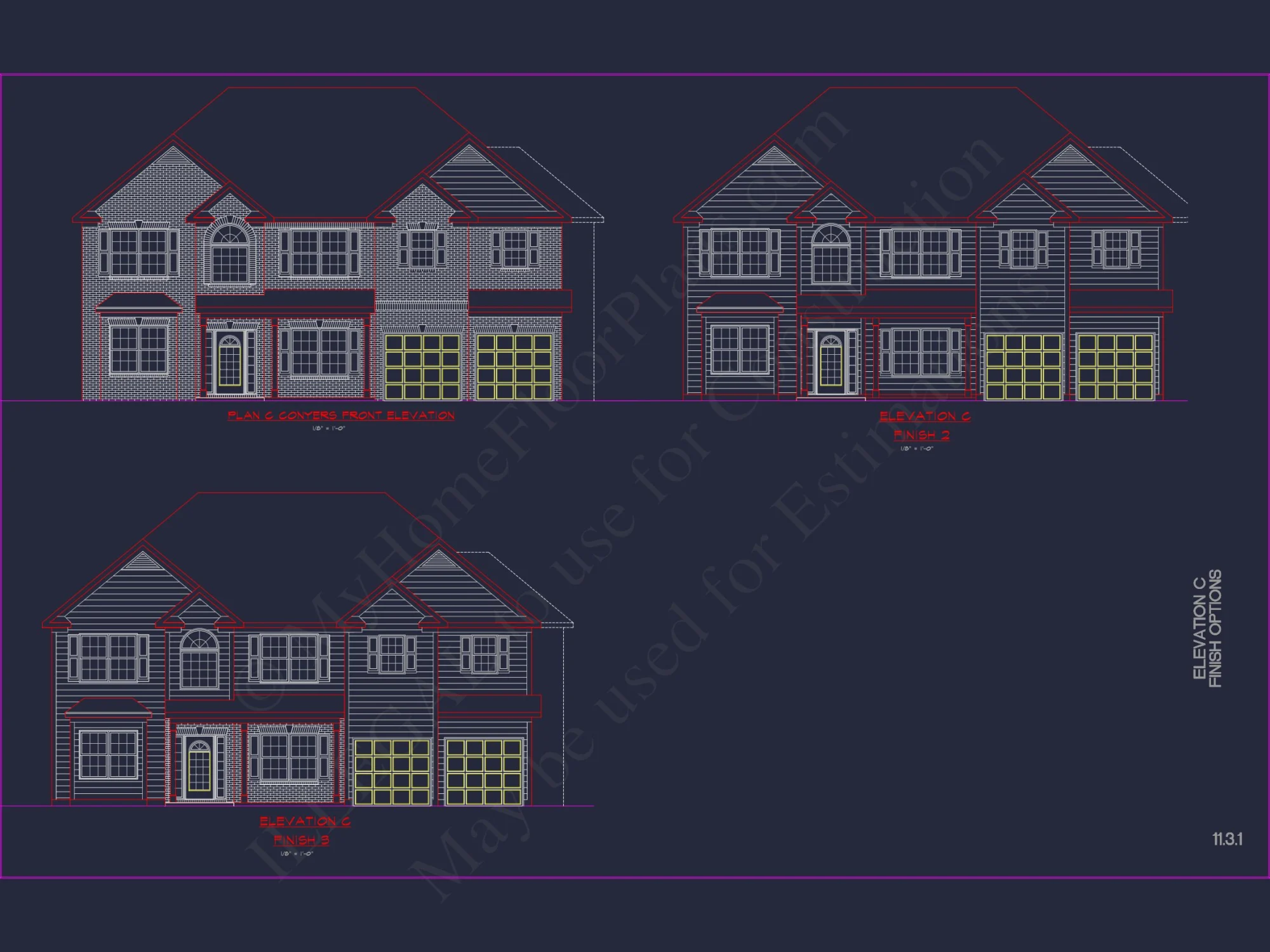 Classic Suburban house Plan: Floor Blueprint with CAD Designs