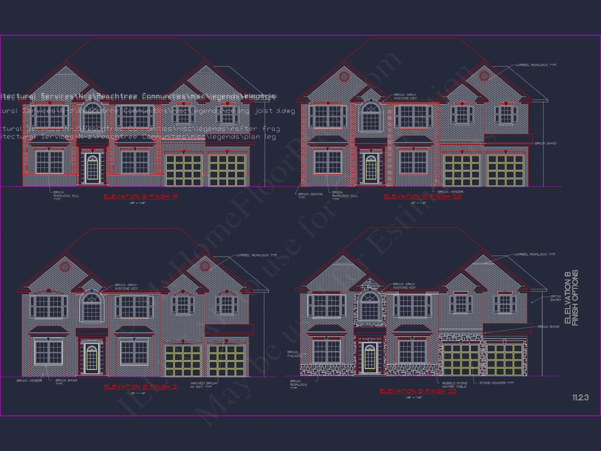 Classic Suburban house Plan: Floor Blueprint with CAD Designs