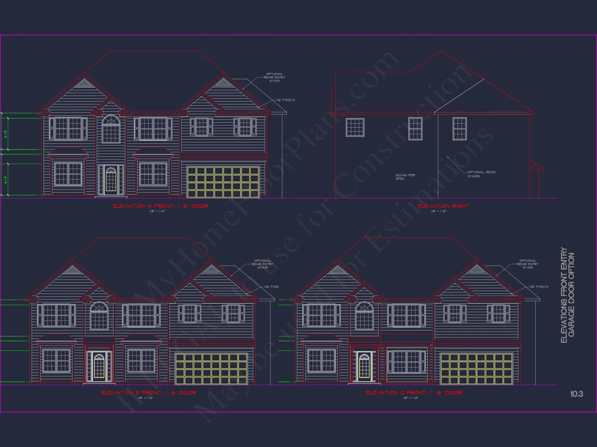 Classic Suburban house Plan: Floor Blueprint with CAD Designs