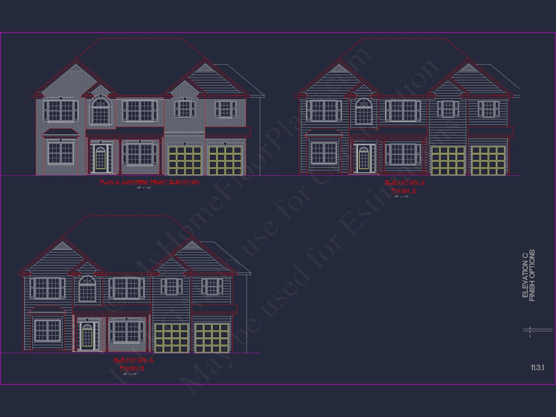 12-2610 HOUSE PLAN - Classic House Plan with Detailed Floor Plans & CAD Designs 17 Classic house Plan with Detailed Floor Plans & CAD Designs