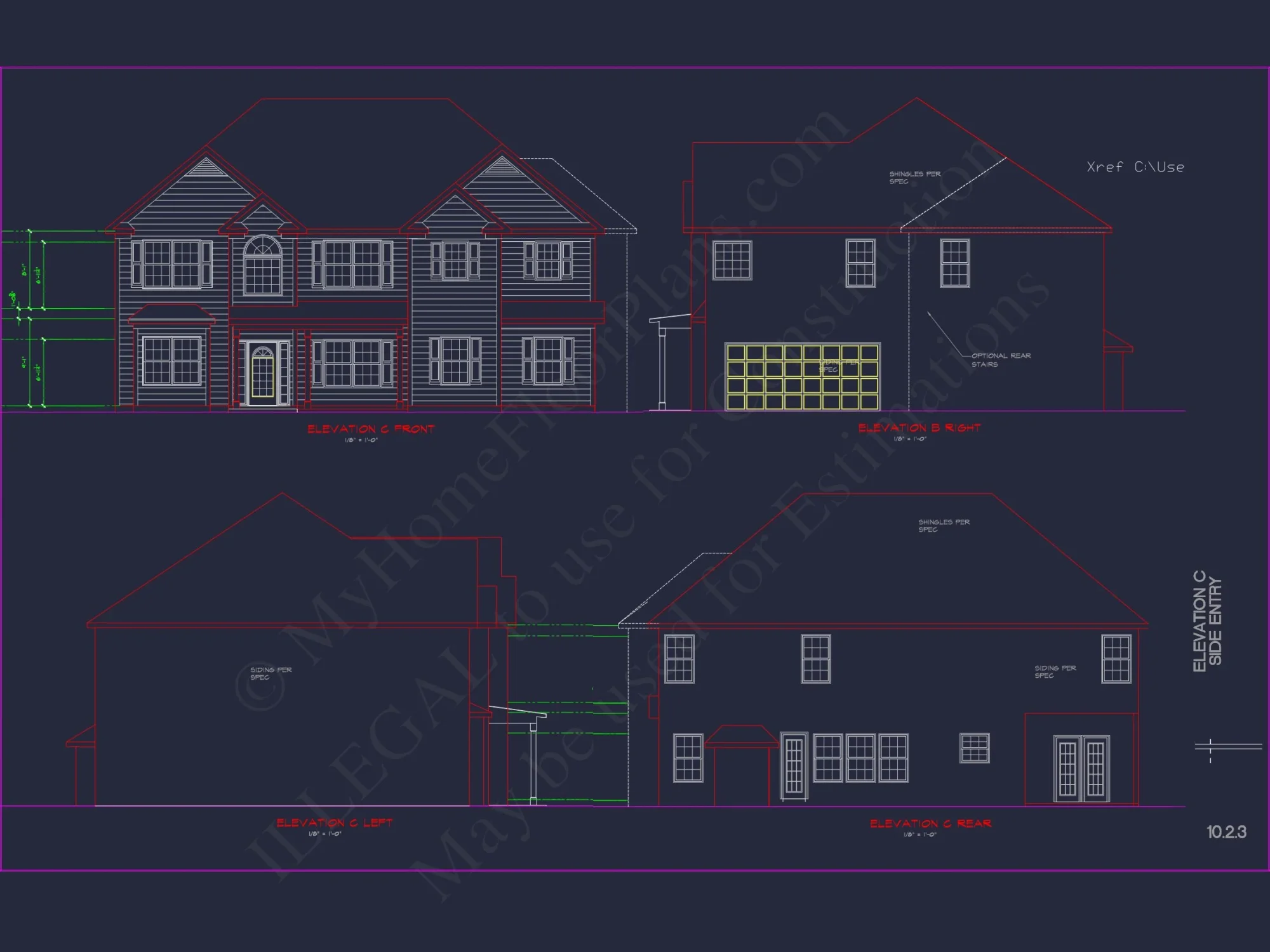 Classic house Plan with Detailed Floor Plans & CAD Designs