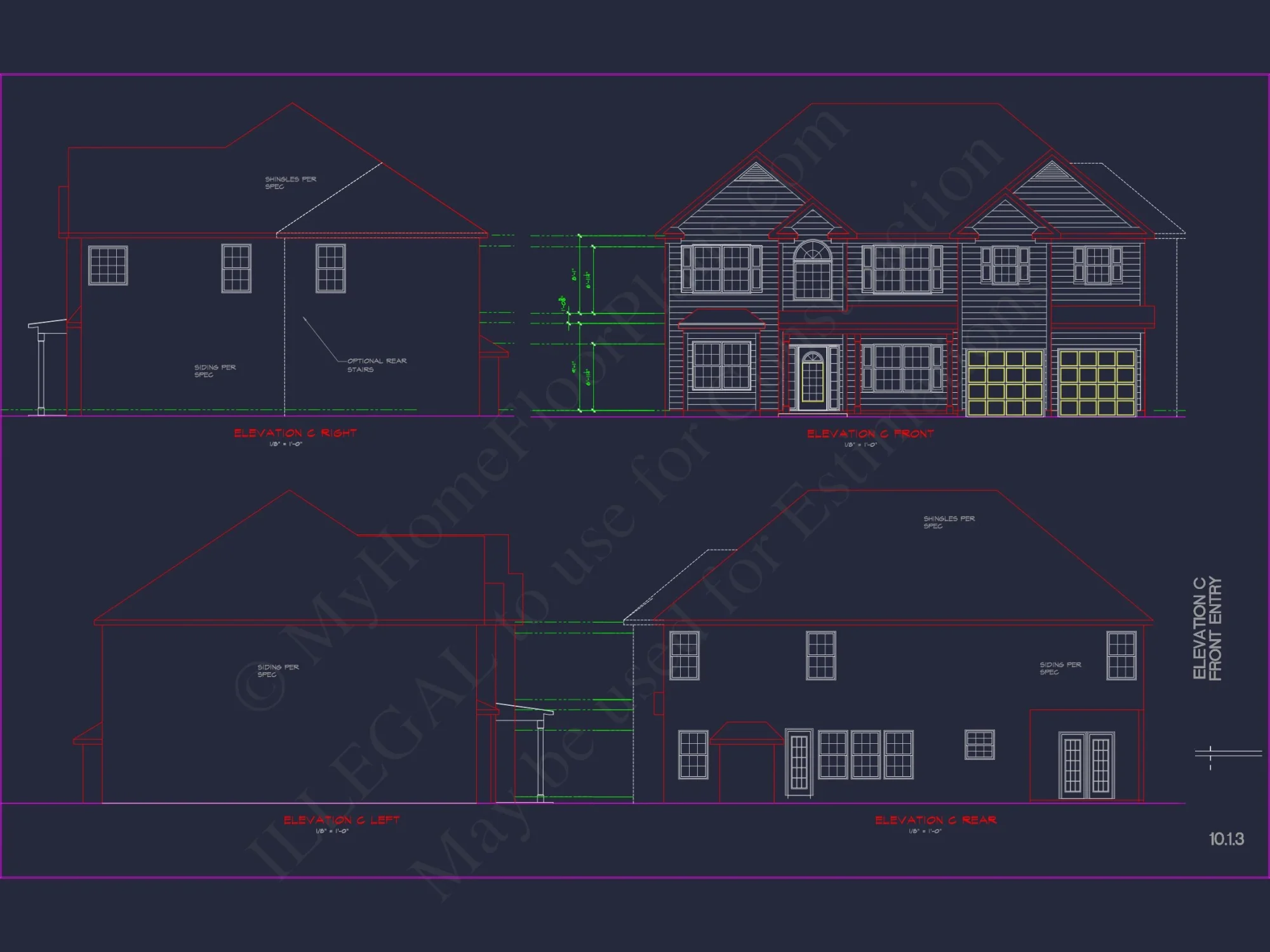 Classic house Plan with Detailed Floor Plans & CAD Designs