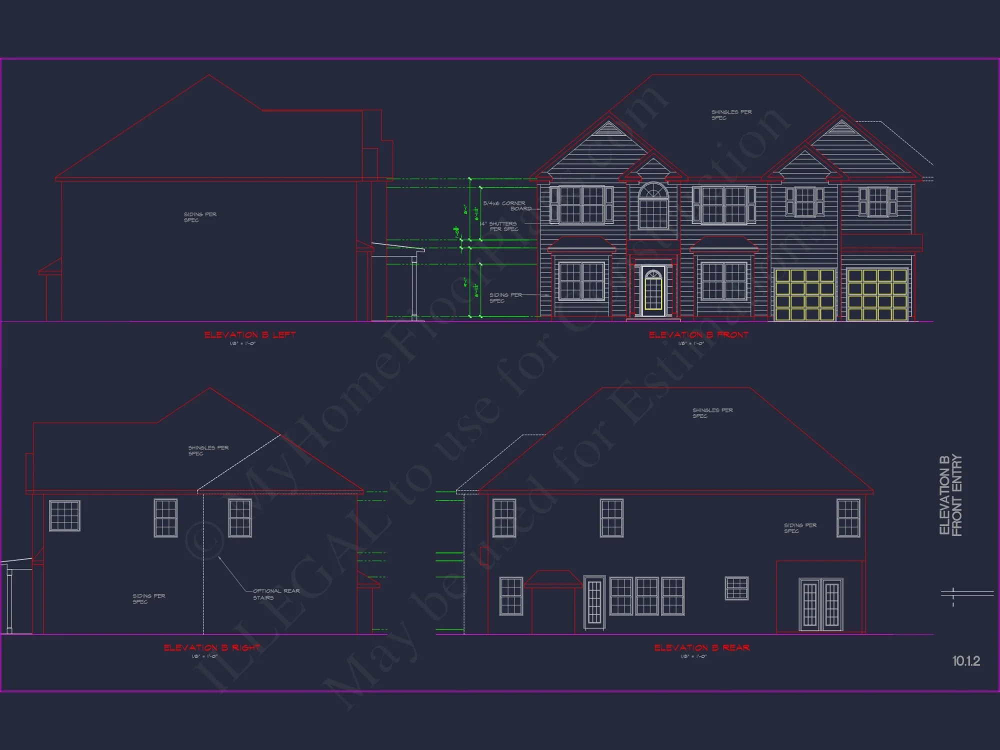 Classic house Plan with Detailed Floor Plans & CAD Designs