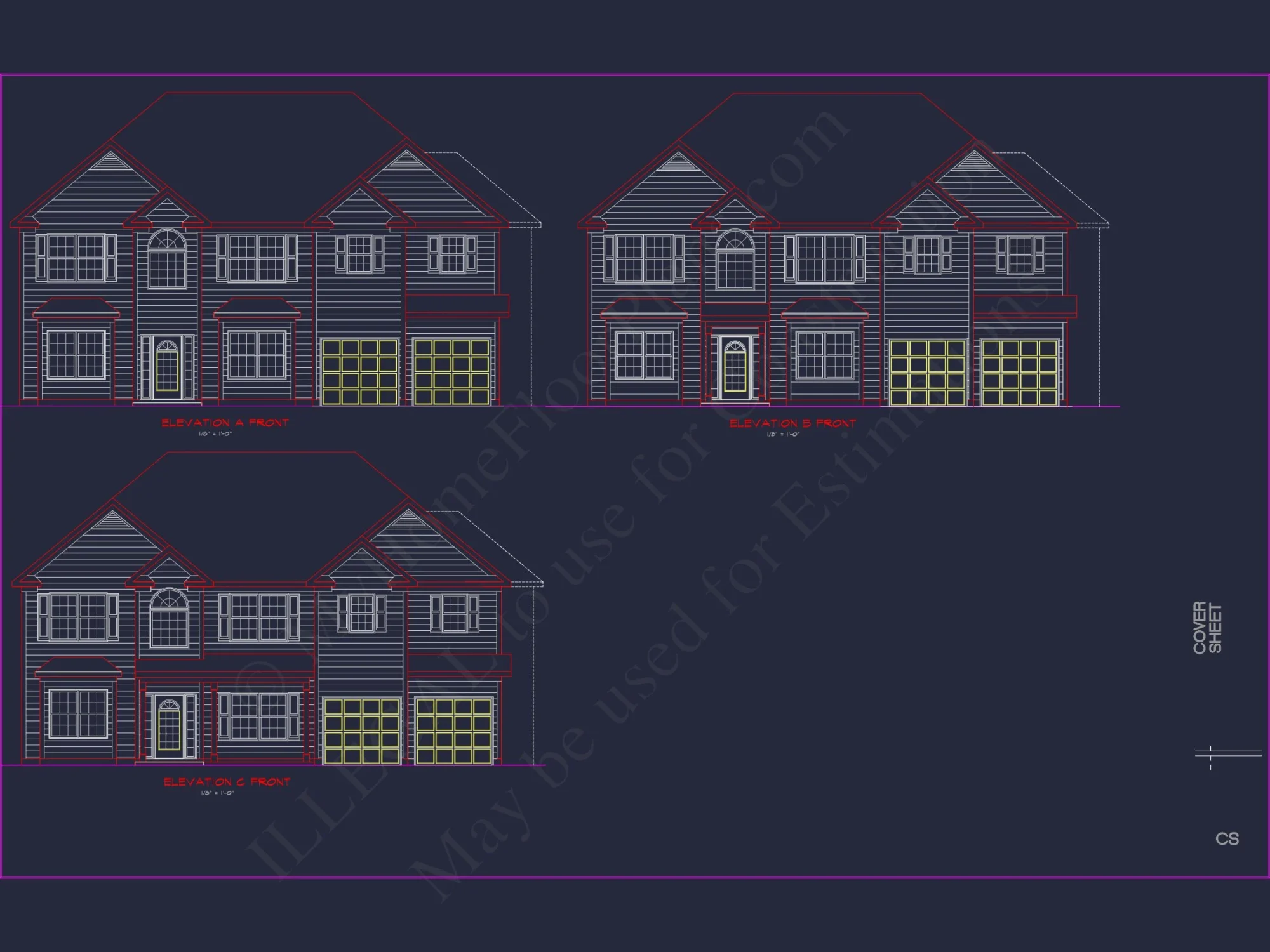 Classic house Plan with Detailed Floor Plans & CAD Designs