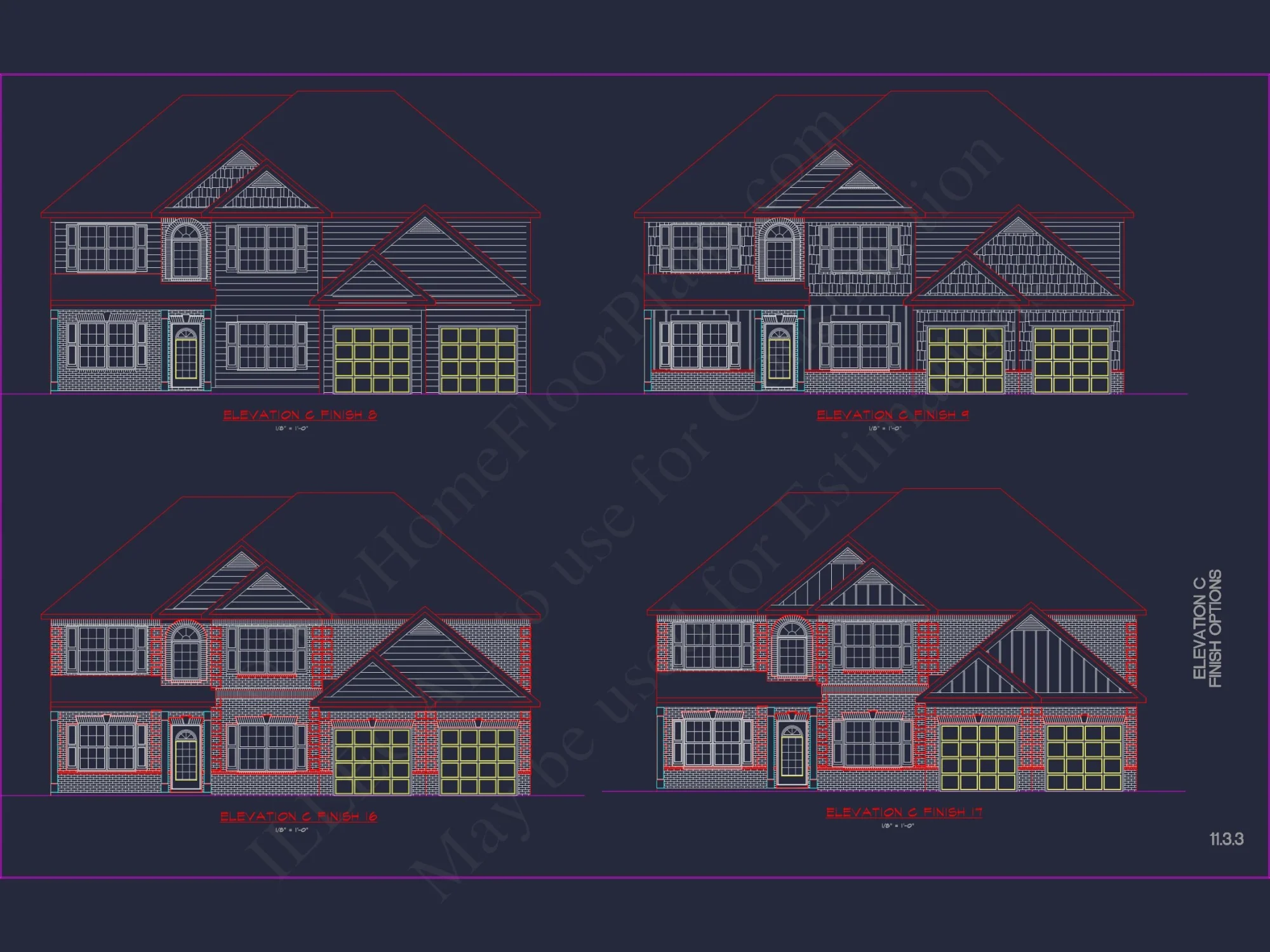 Modern Suburban house Plan with CAD Designs & Floor Blueprint