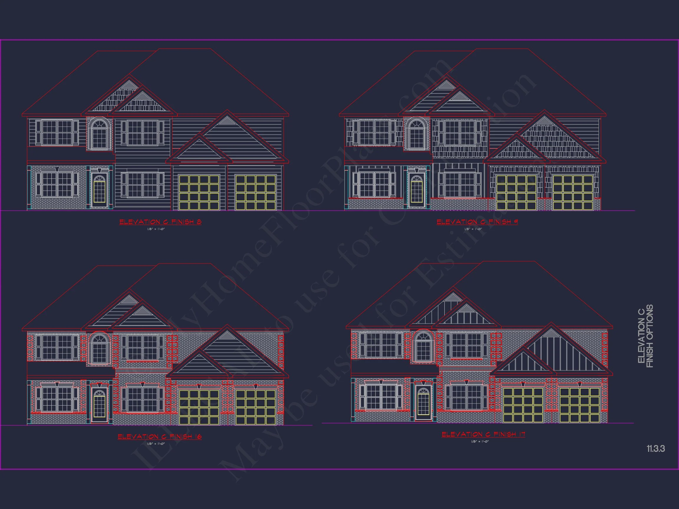 Modern Suburban house Plan with CAD Designs & Floor Blueprint