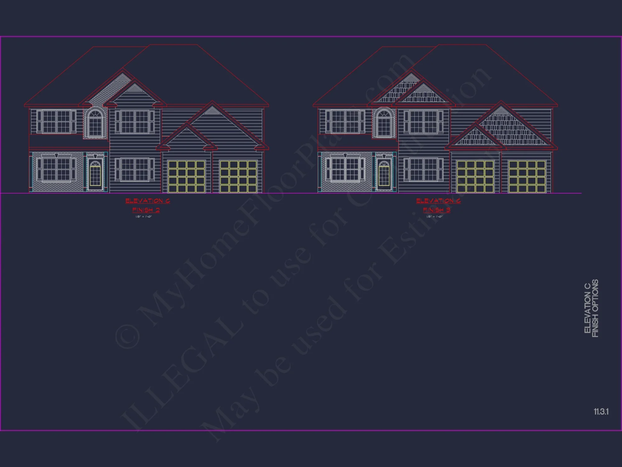 Modern Suburban house Plan with CAD Designs & Floor Blueprint