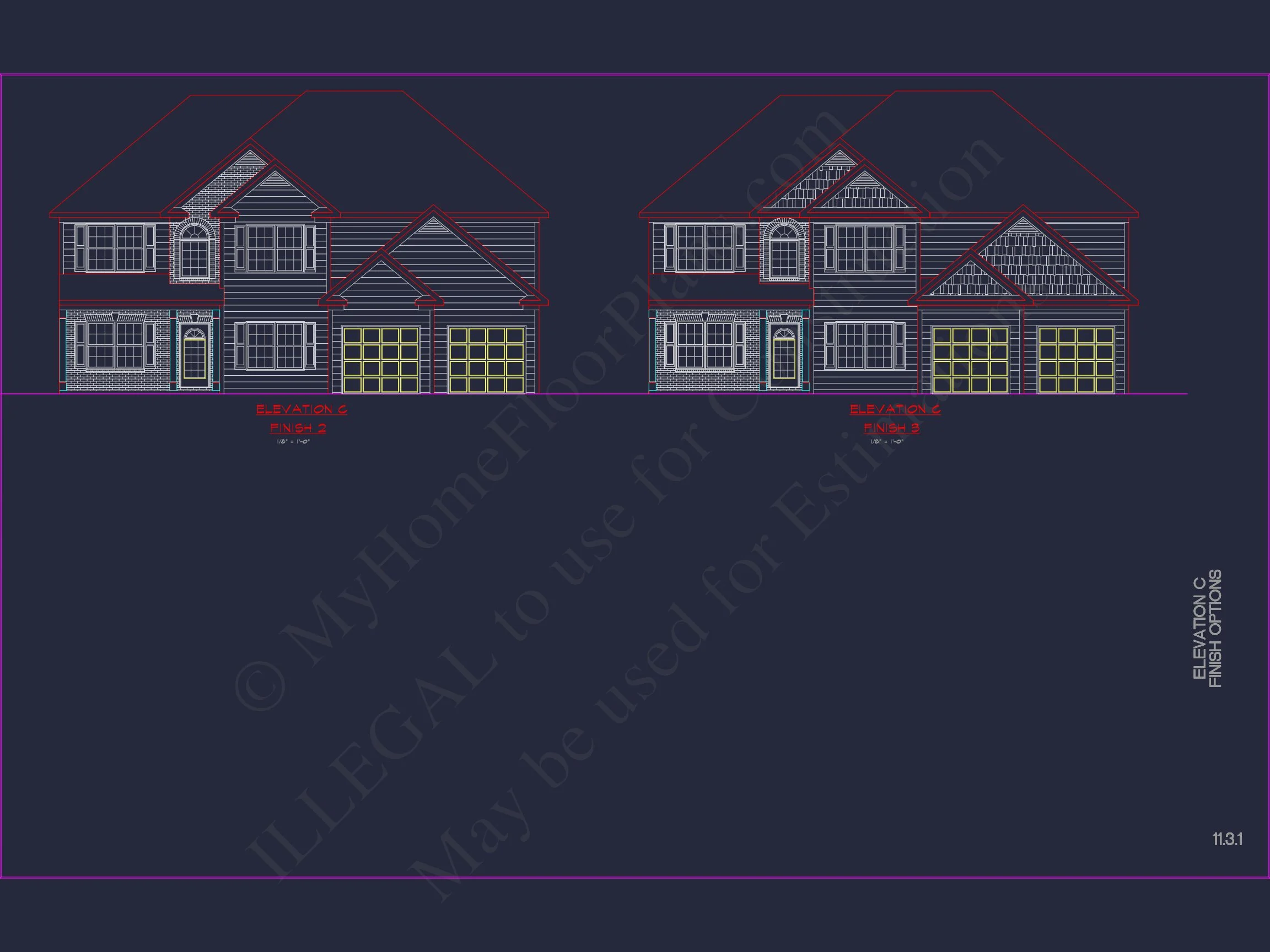 Modern Suburban house Plan with CAD Designs & Floor Blueprint