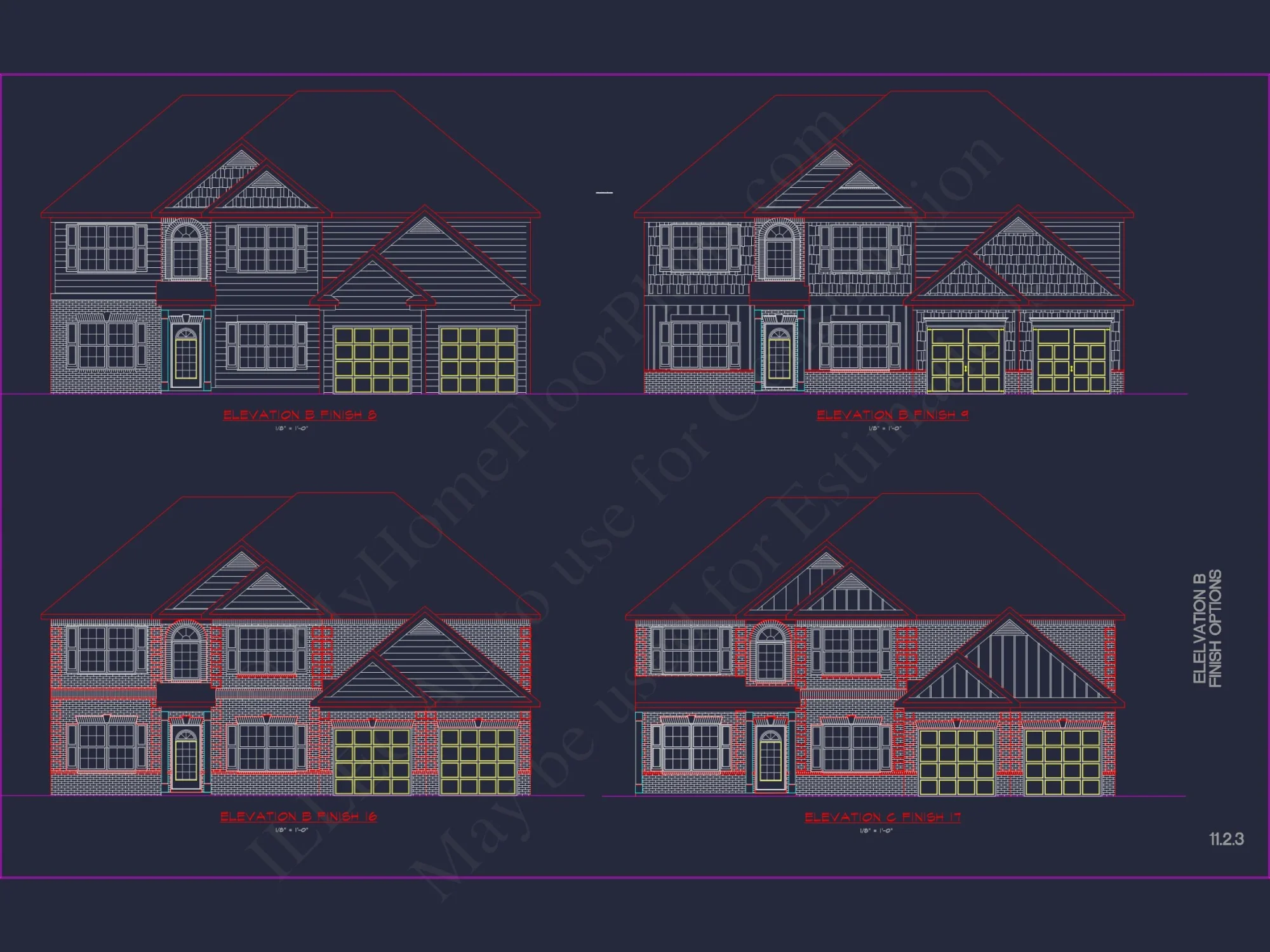 Modern Suburban house Plan with CAD Designs & Floor Blueprint