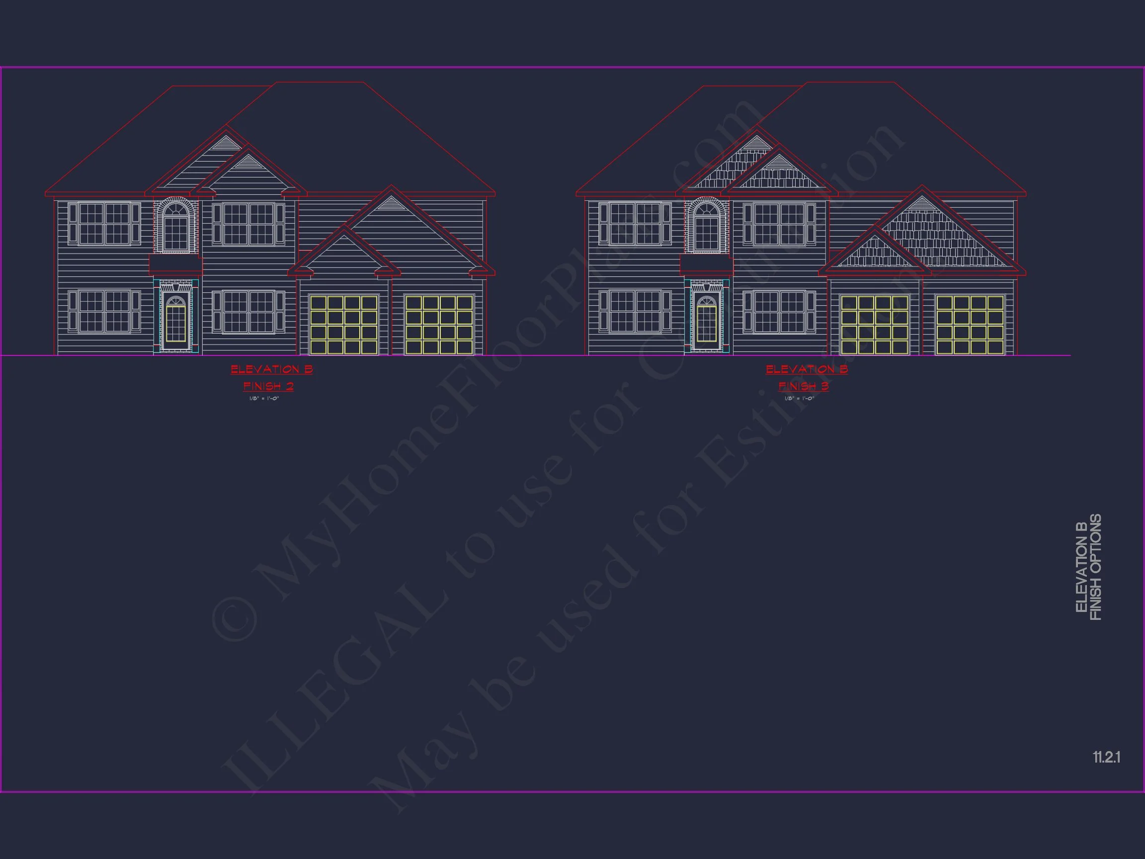 Modern Suburban house Plan with CAD Designs & Floor Blueprint