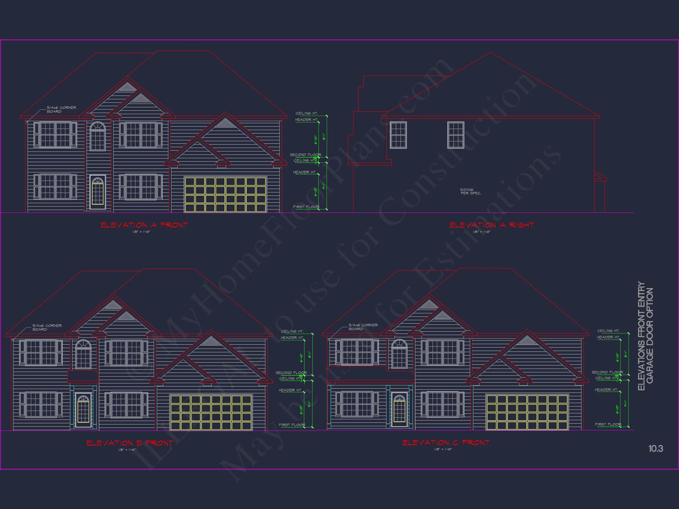 Modern Suburban house Plan with CAD Designs & Floor Blueprint