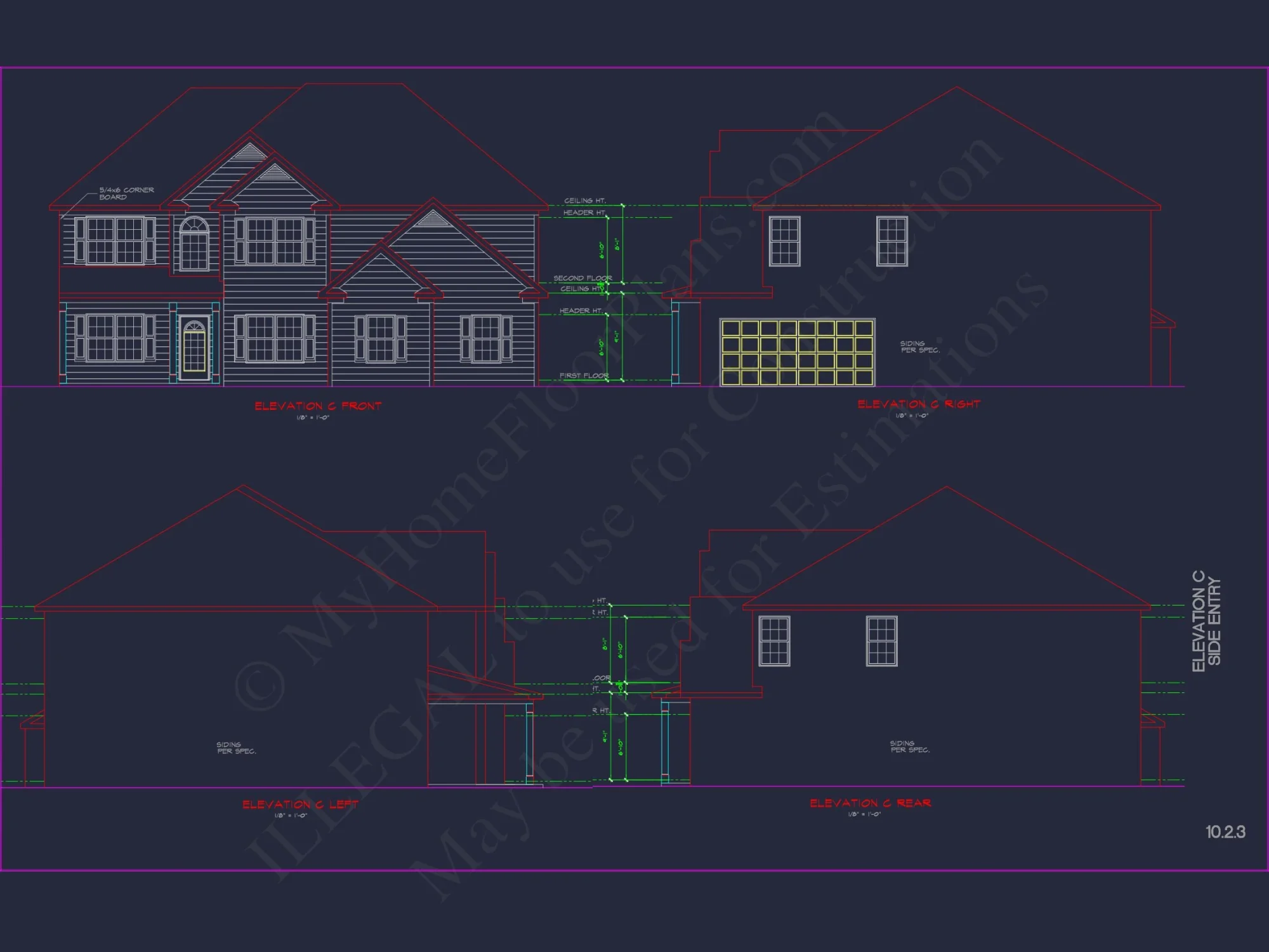 Modern Suburban house Plan with CAD Designs & Floor Blueprint
