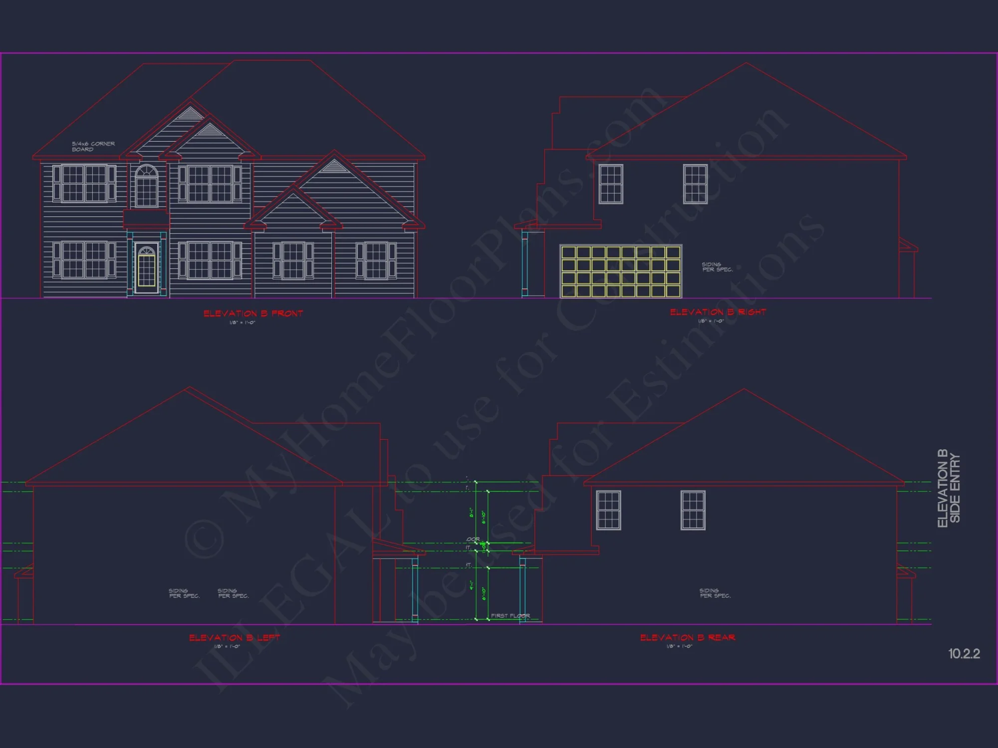 Modern Suburban house Plan with CAD Designs & Floor Blueprint