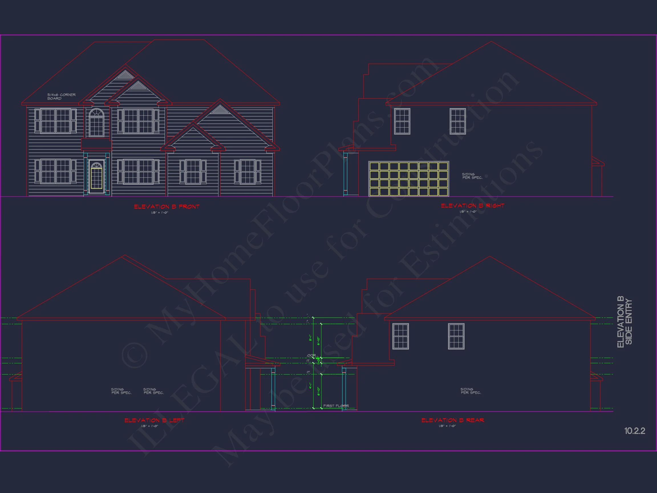 Modern Suburban house Plan with CAD Designs & Floor Blueprint