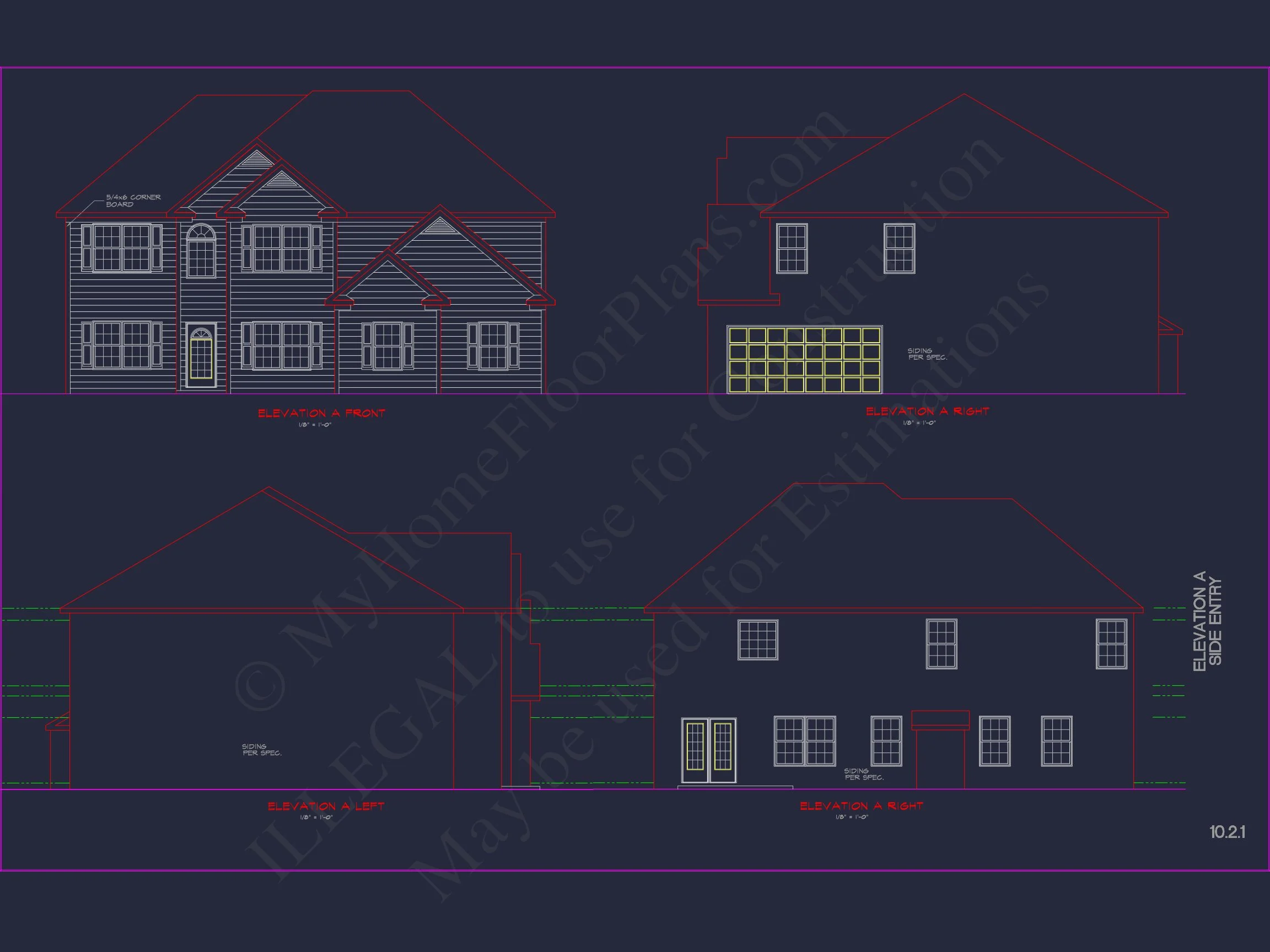 Modern Suburban house Plan with CAD Designs & Floor Blueprint