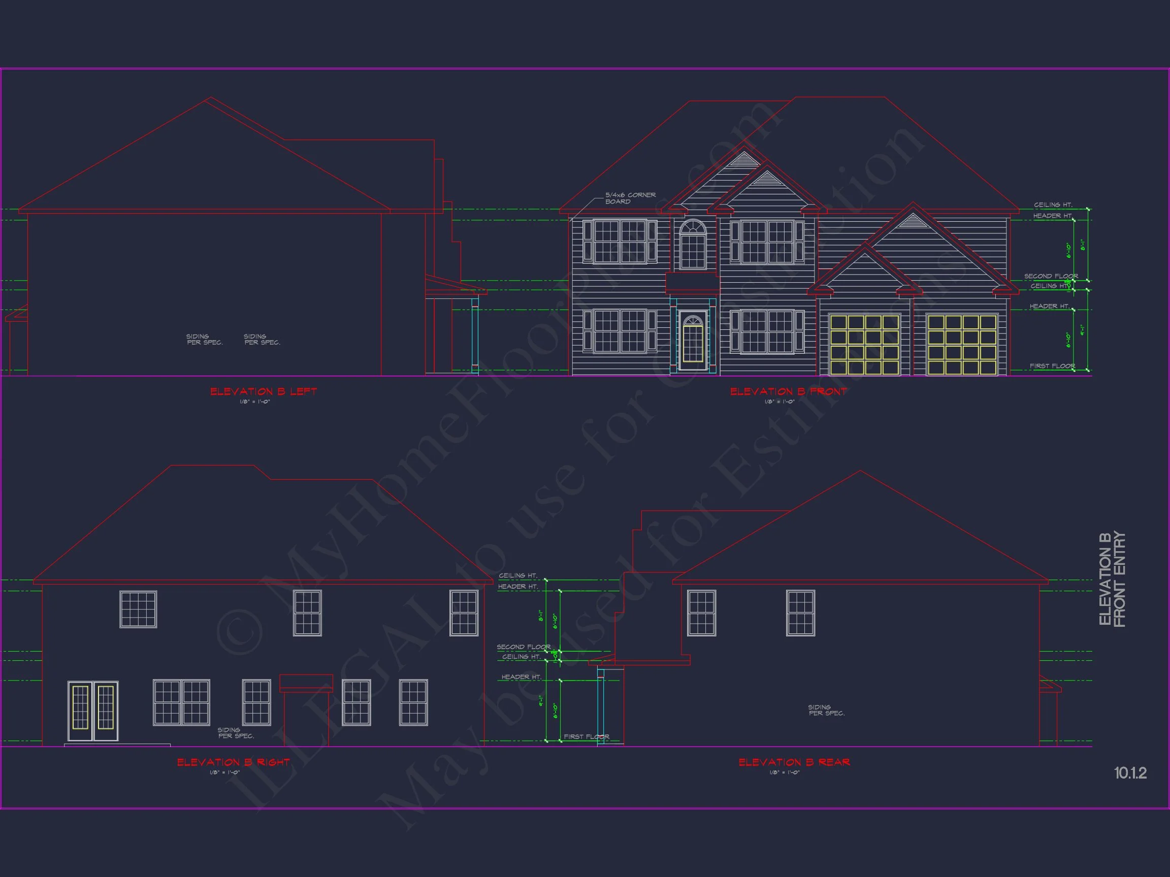 Modern Suburban house Plan with CAD Designs & Floor Blueprint