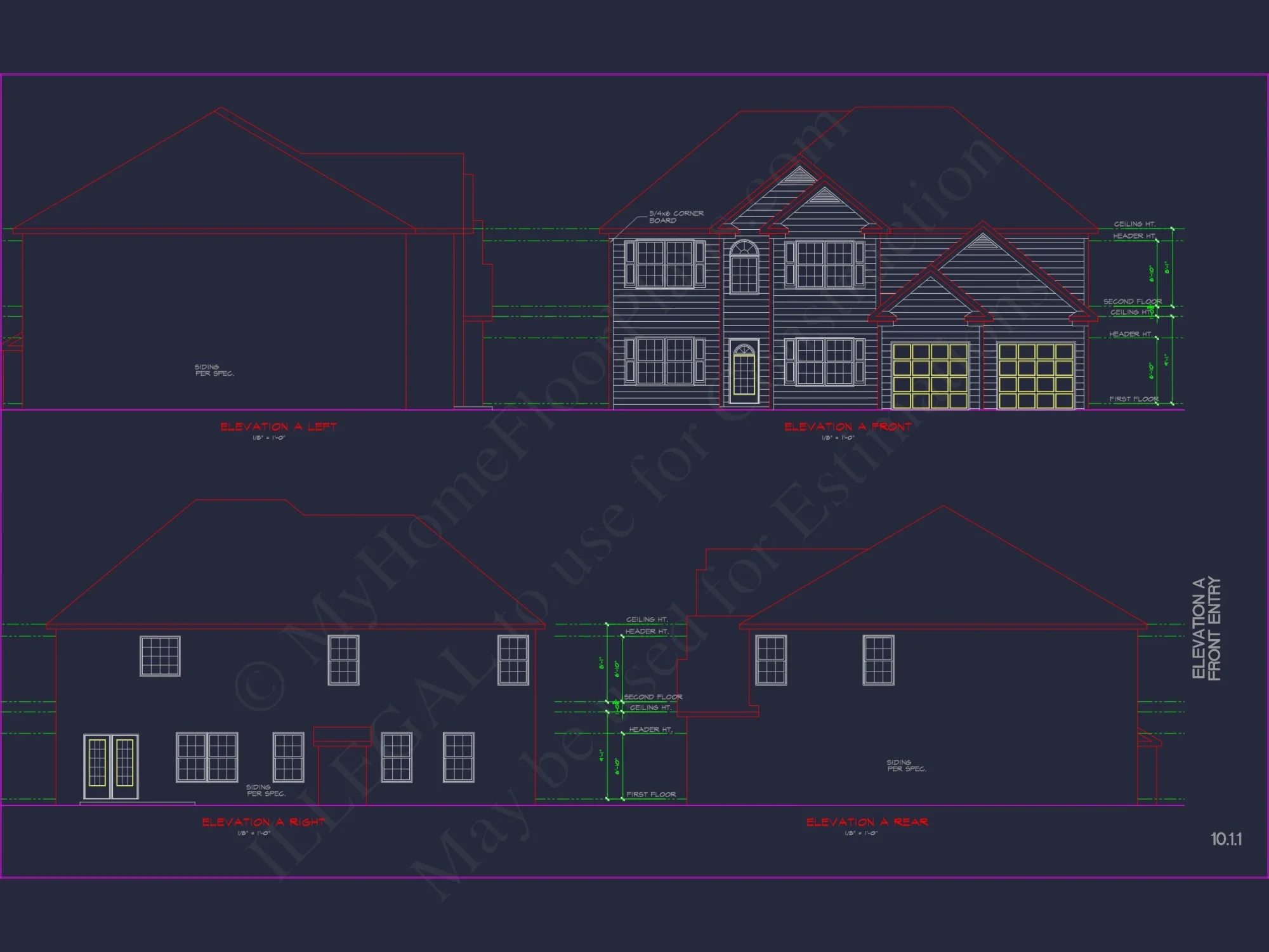 Modern Suburban house Plan with CAD Designs & Floor Blueprint